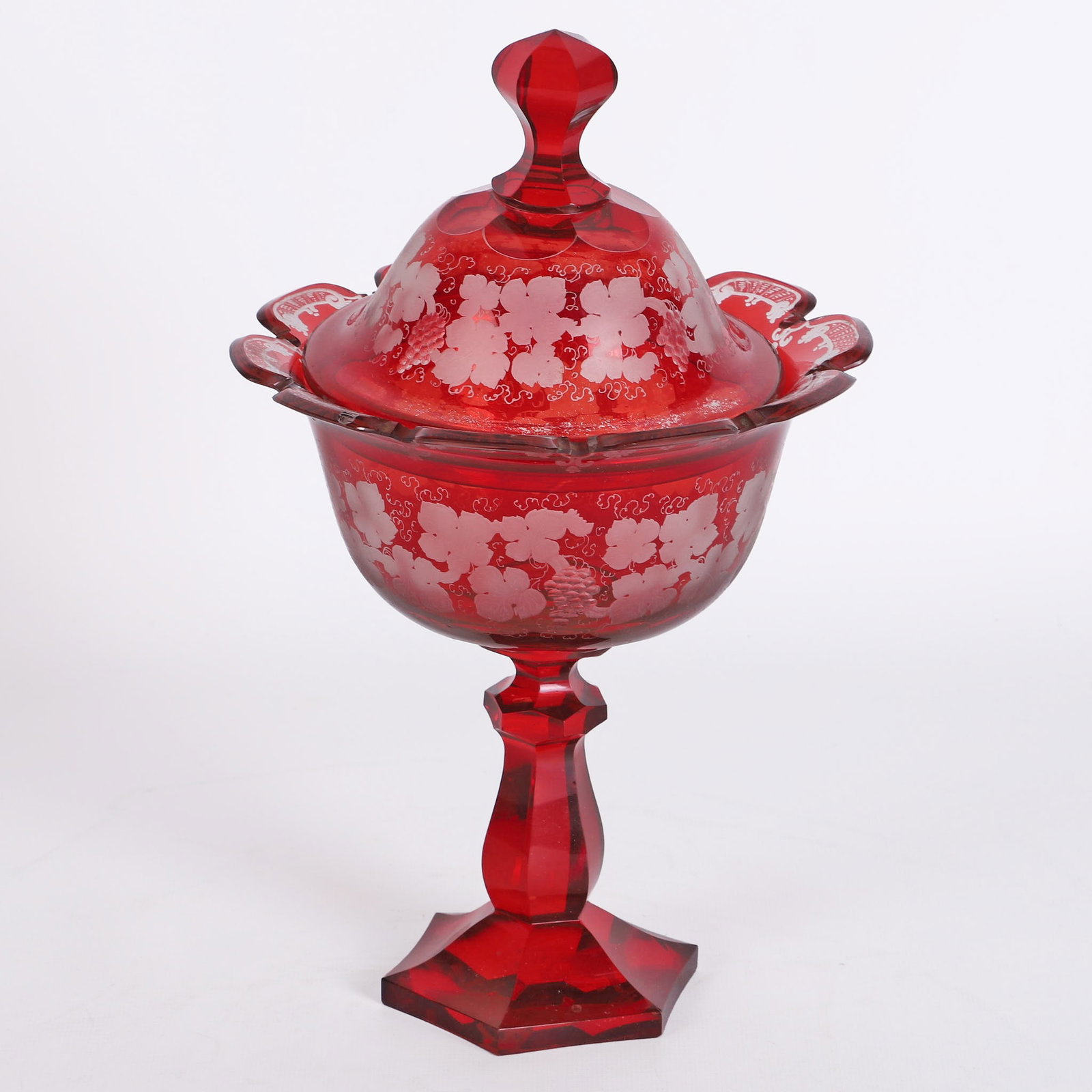 (4) Antique Ruby/Cranberry Glass Selection - 3