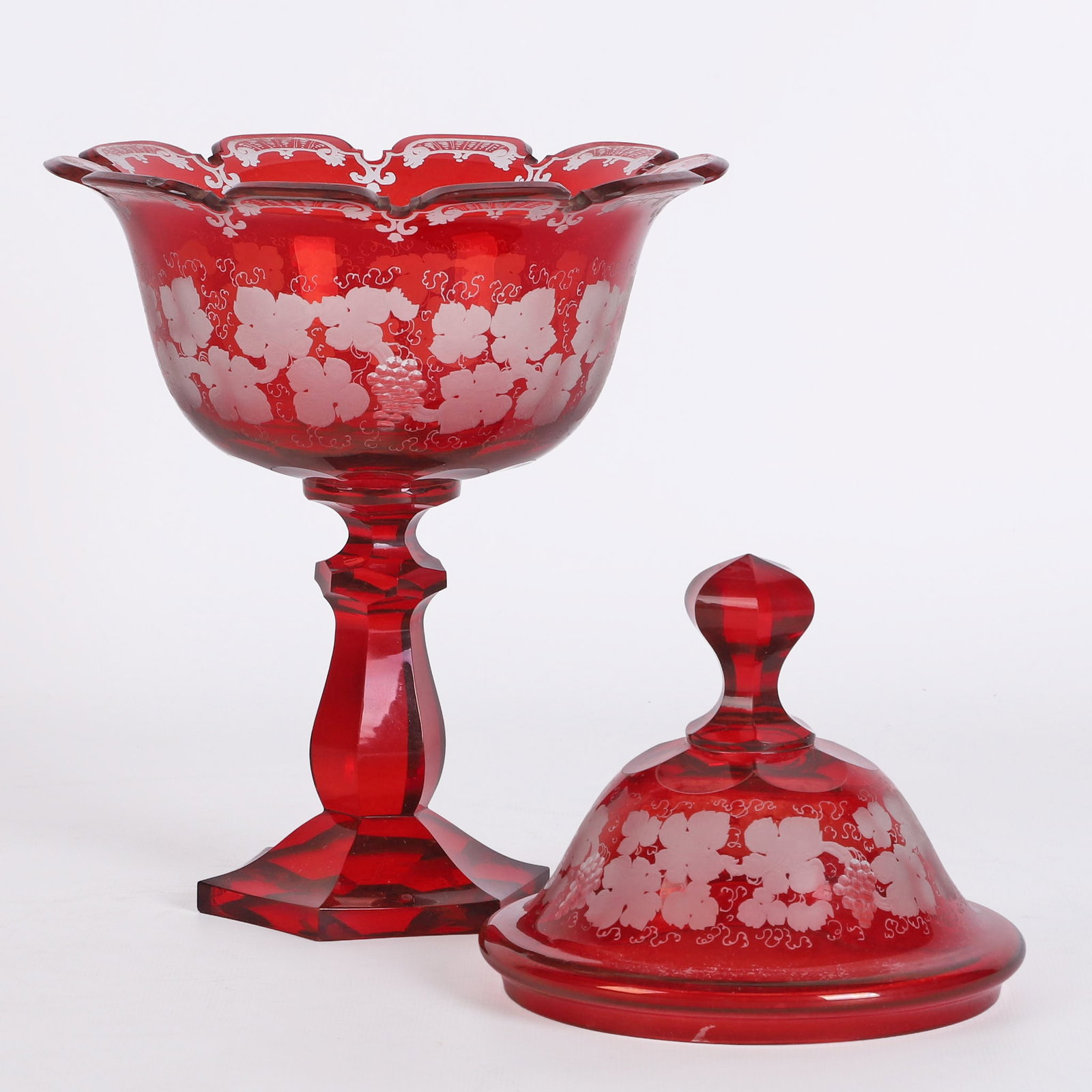 (4) Antique Ruby/Cranberry Glass Selection - 5