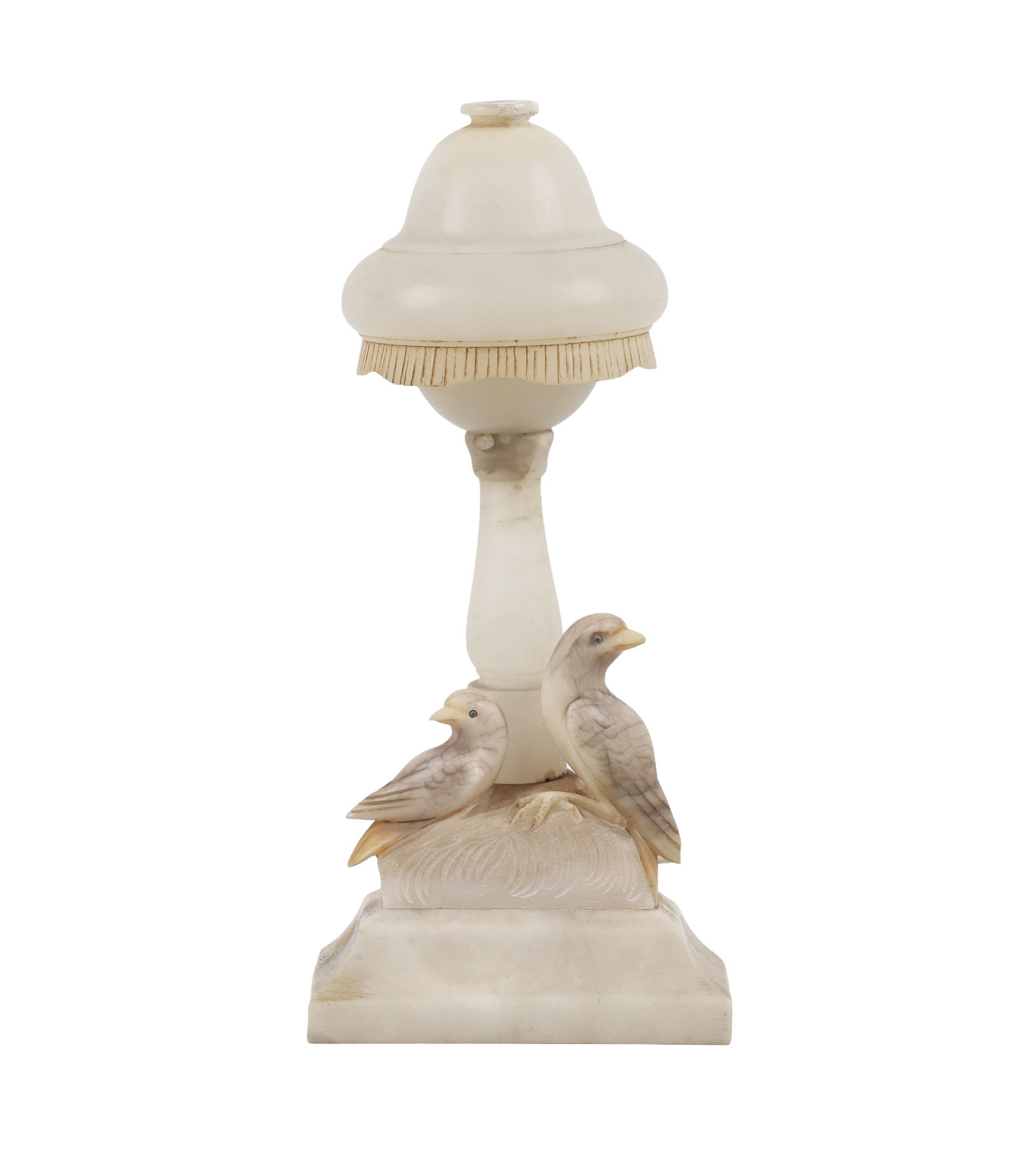 Art Deco Carved Alabaster Bird Lamp (1 of 17)