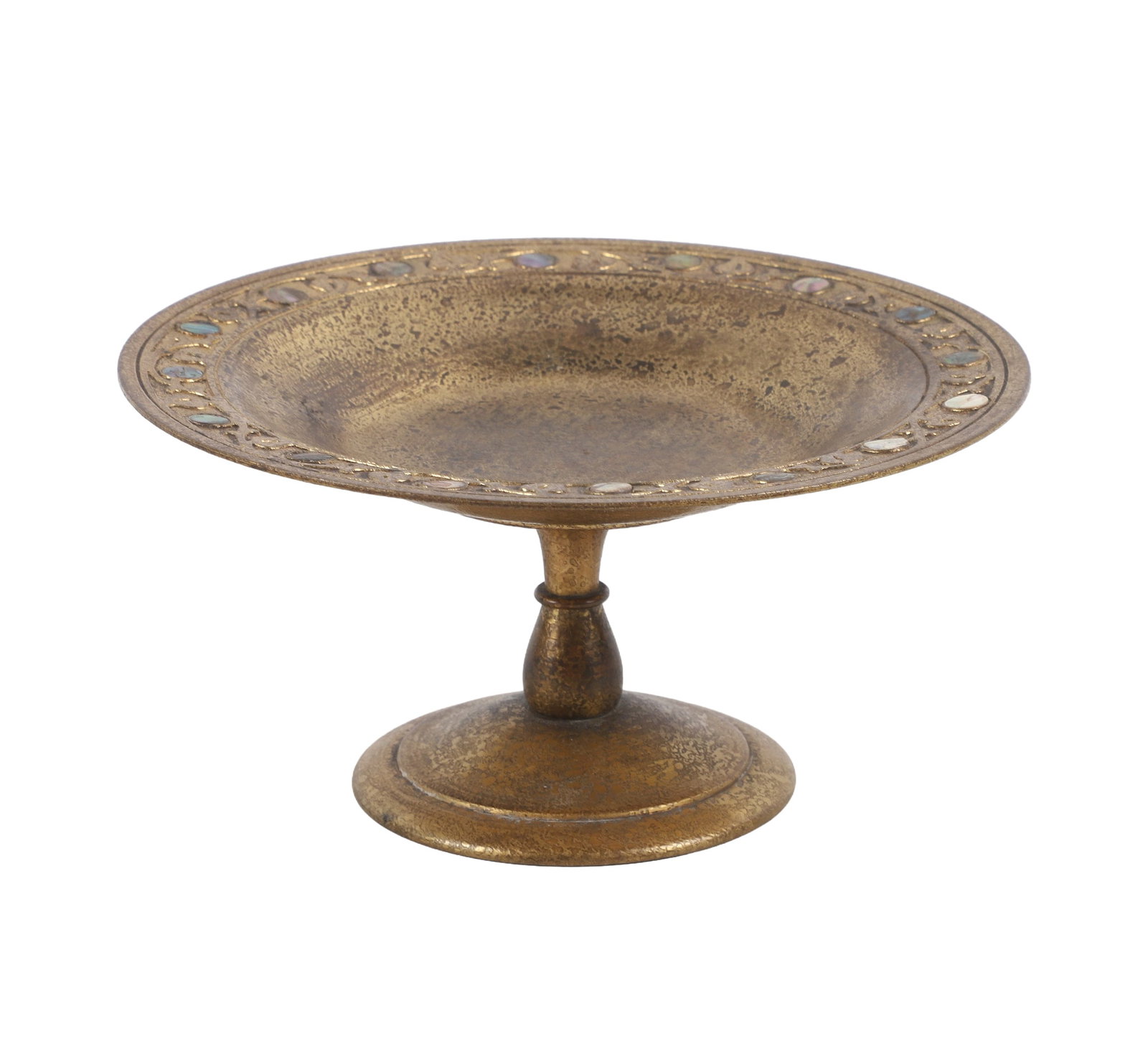 Tiffany Studios Bronze Dore & Abalone Compote (1 of 13)