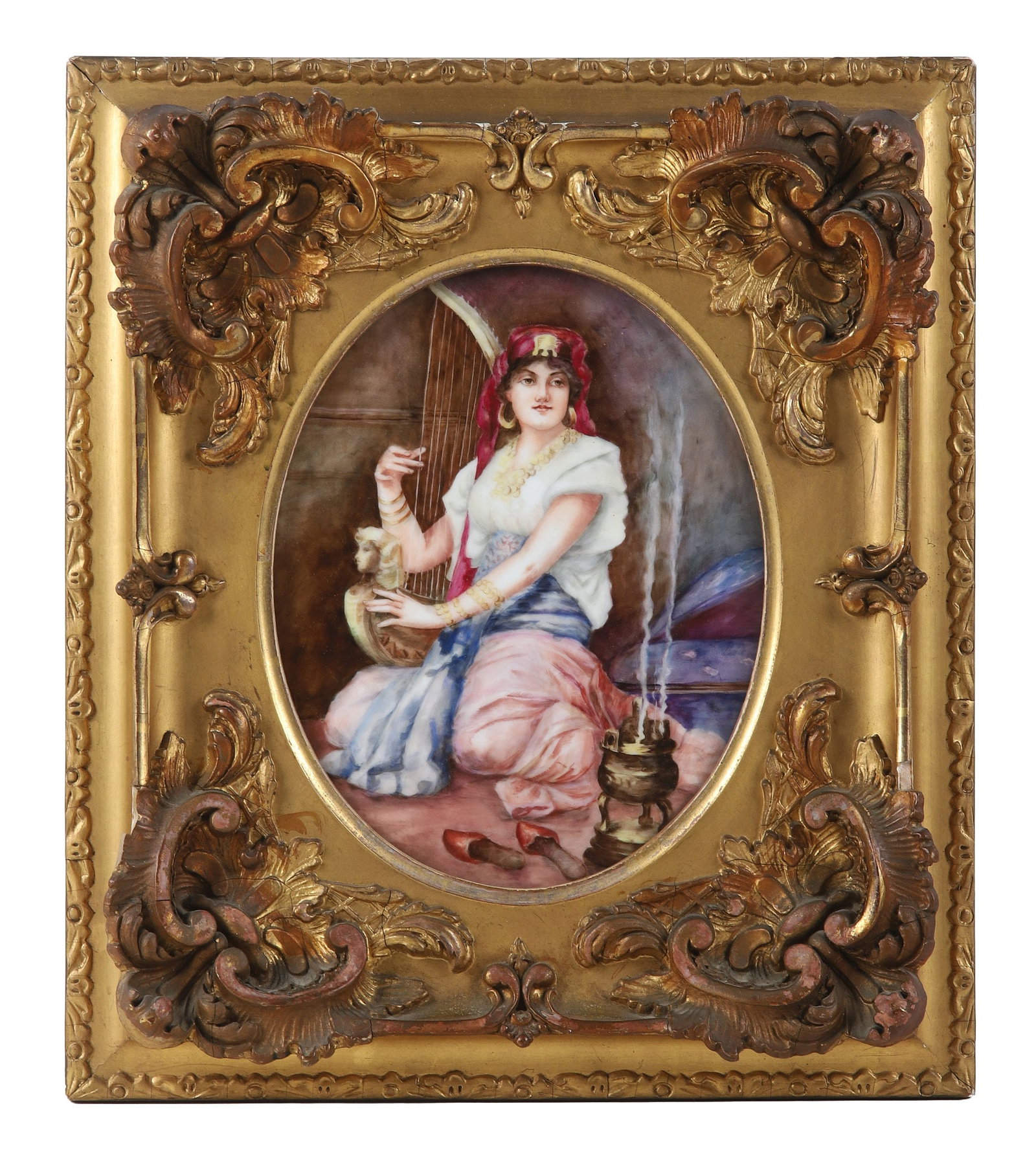 Porcelain Painting After Nathaniel Sichel 'Egyptian Almee', German (1 of 7)