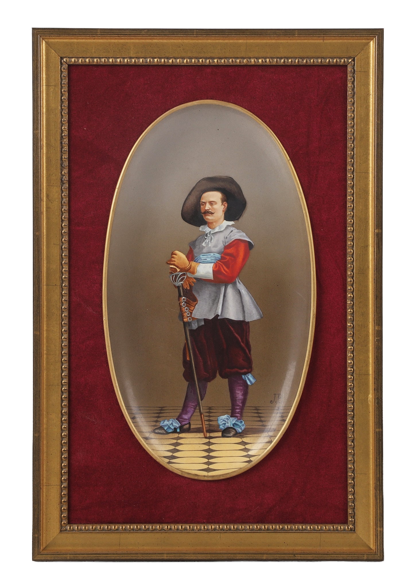 Framed H. Boulenger & Cie Choisy-le-Roi Porcelain Plaque (1 of 8)