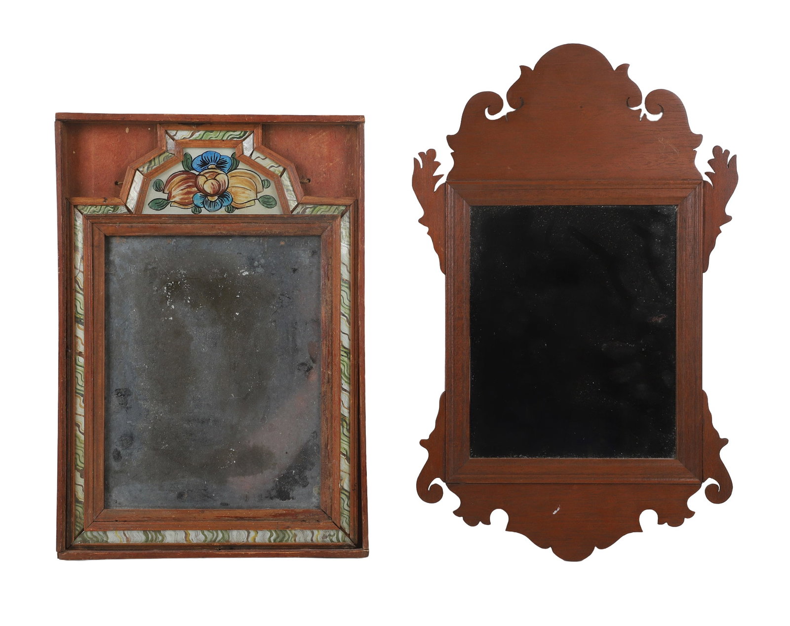 (2) Courting Mirrors Inc. Reverse Painting & Chippendale (1 of 19)