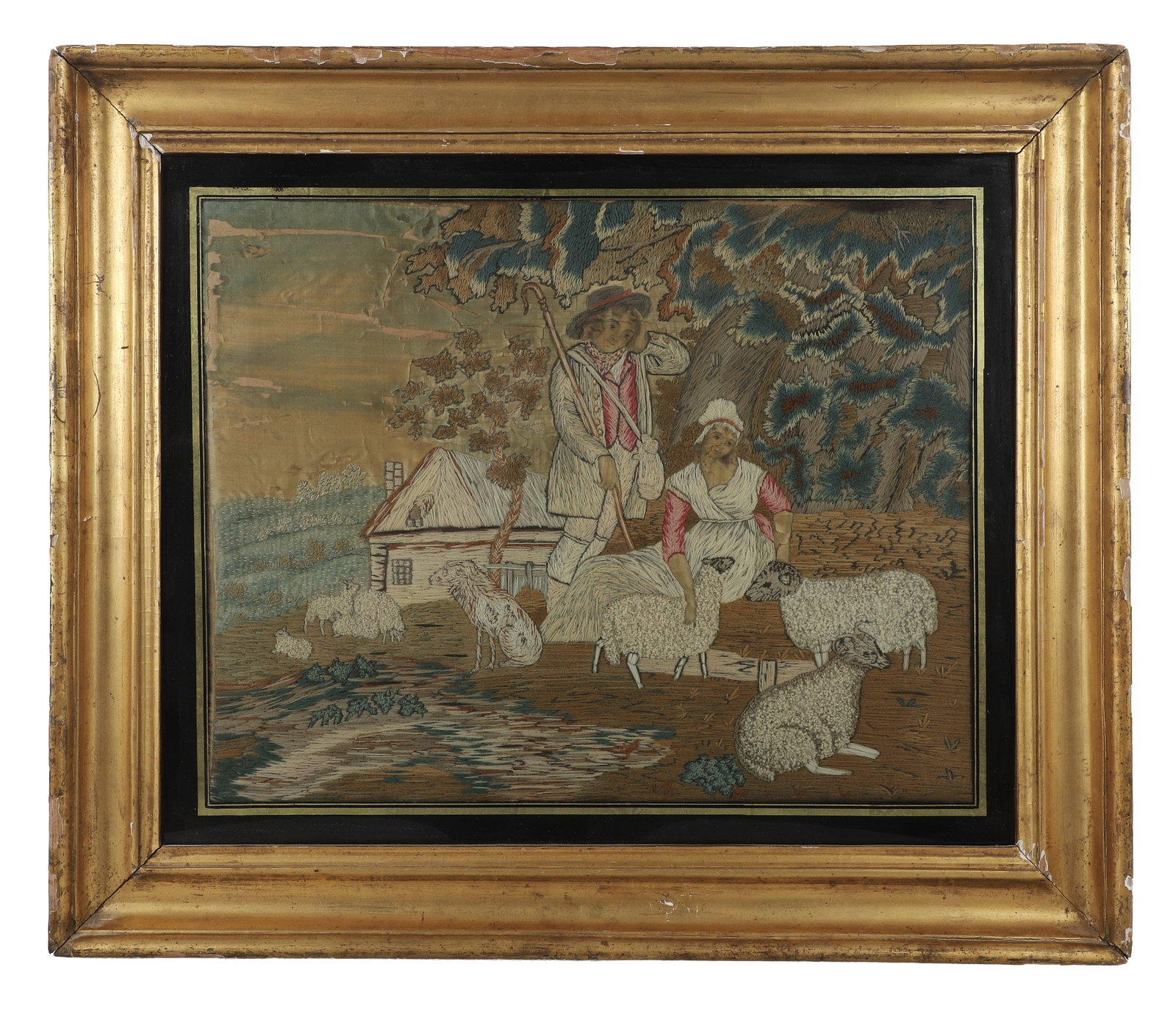 Antique Georgian Style Pictorial Embroidery (1 of 13)