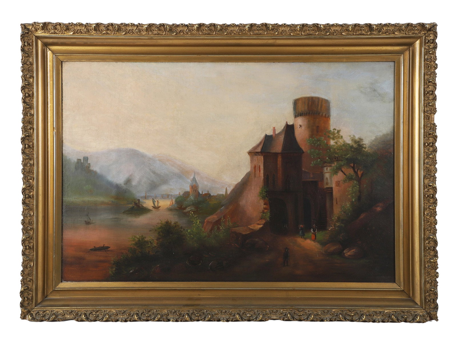 Late 19th C Castle Landscape Painting (1 of 8)