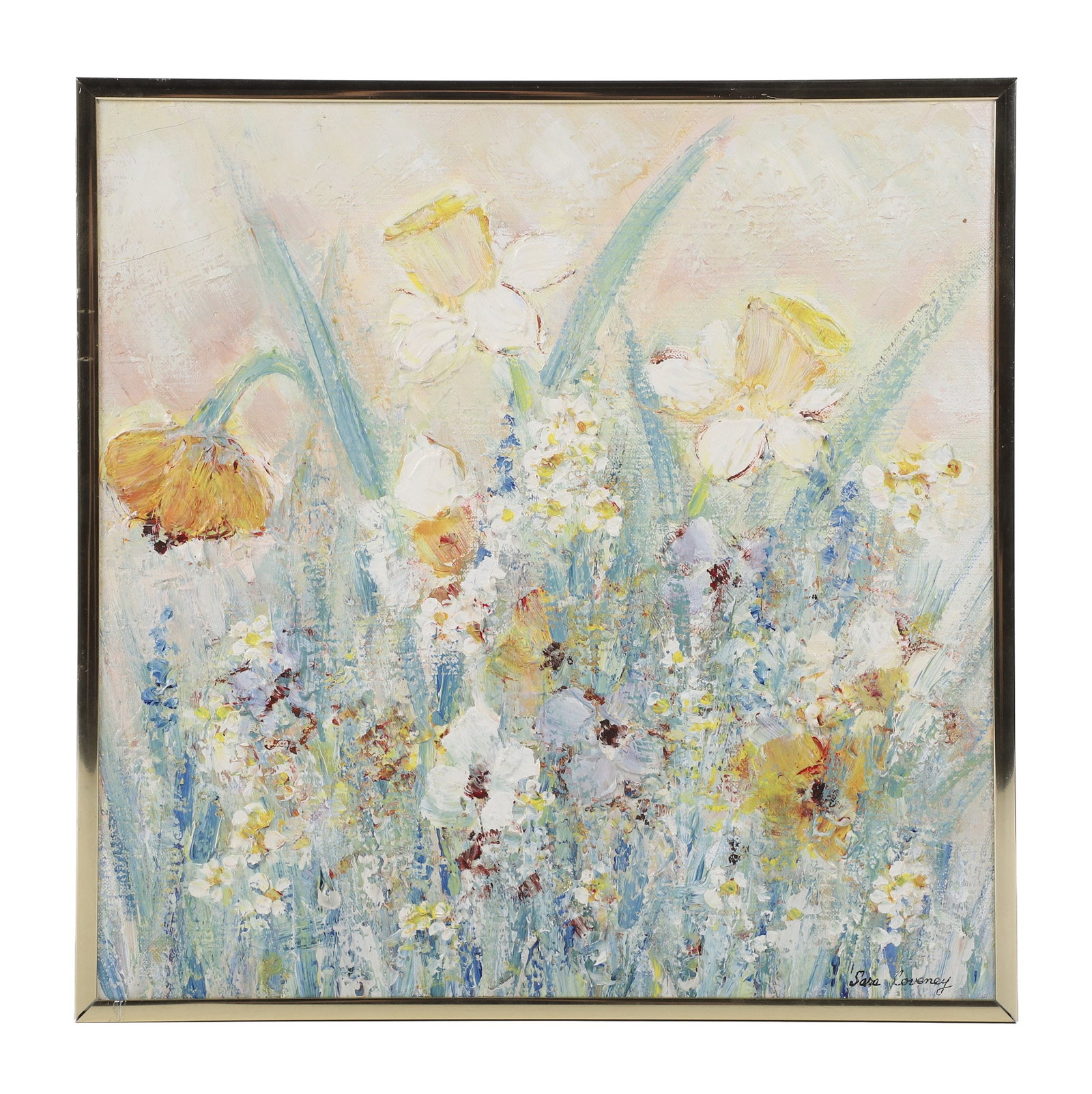 Sara Coveney, Pennsylvania 20th/21st C, April Gardens #4, 1983, Acrylic on canvas. (1 of 7)