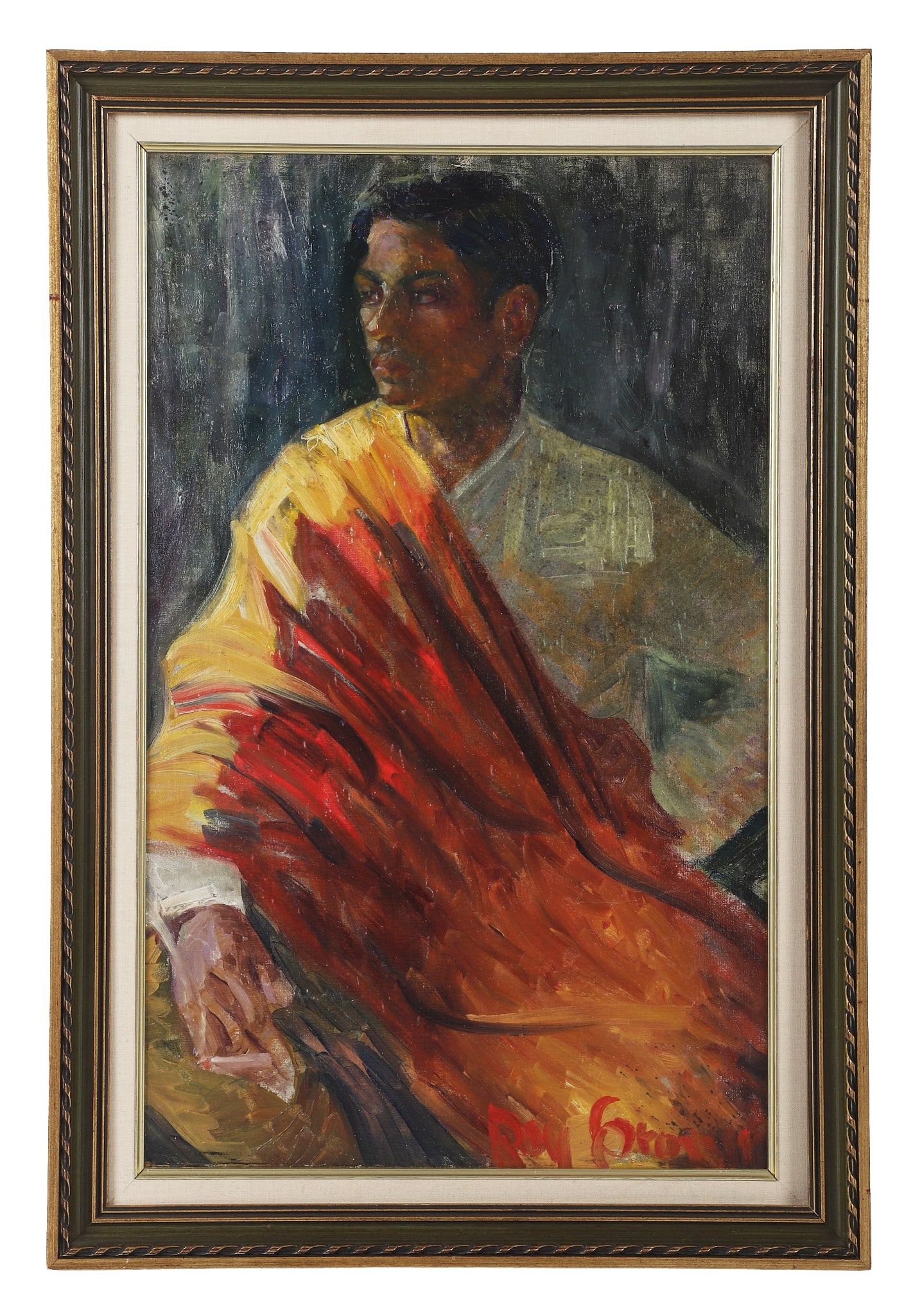 Roy Henry Brown, American 1879-1956, Untitled Portrait, Oil on board. (1 of 7)