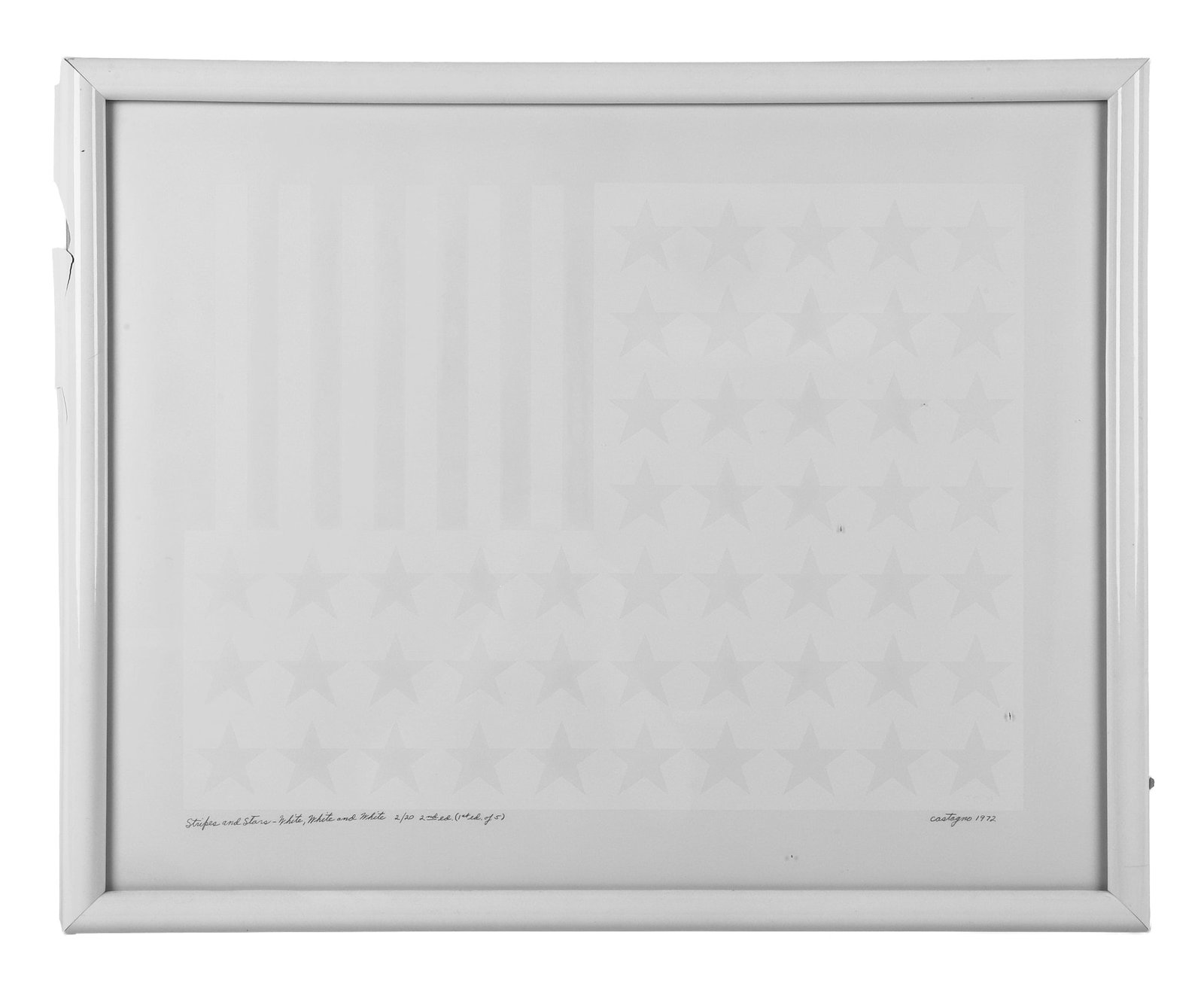 John Castagno (1930-2018) Stripes and Stars, White, White, and White (1 of 5)