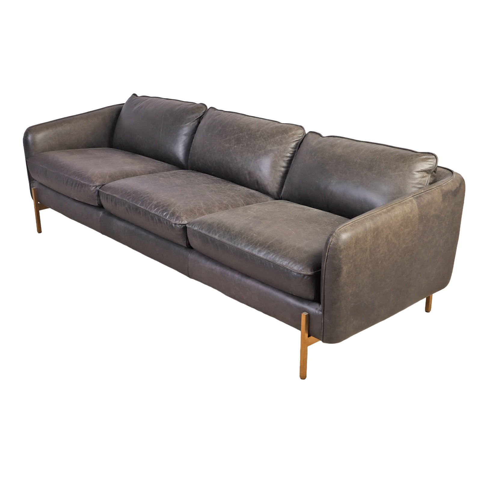 Vintage CB2 Hoxton Leather Sofa (1 of 10)