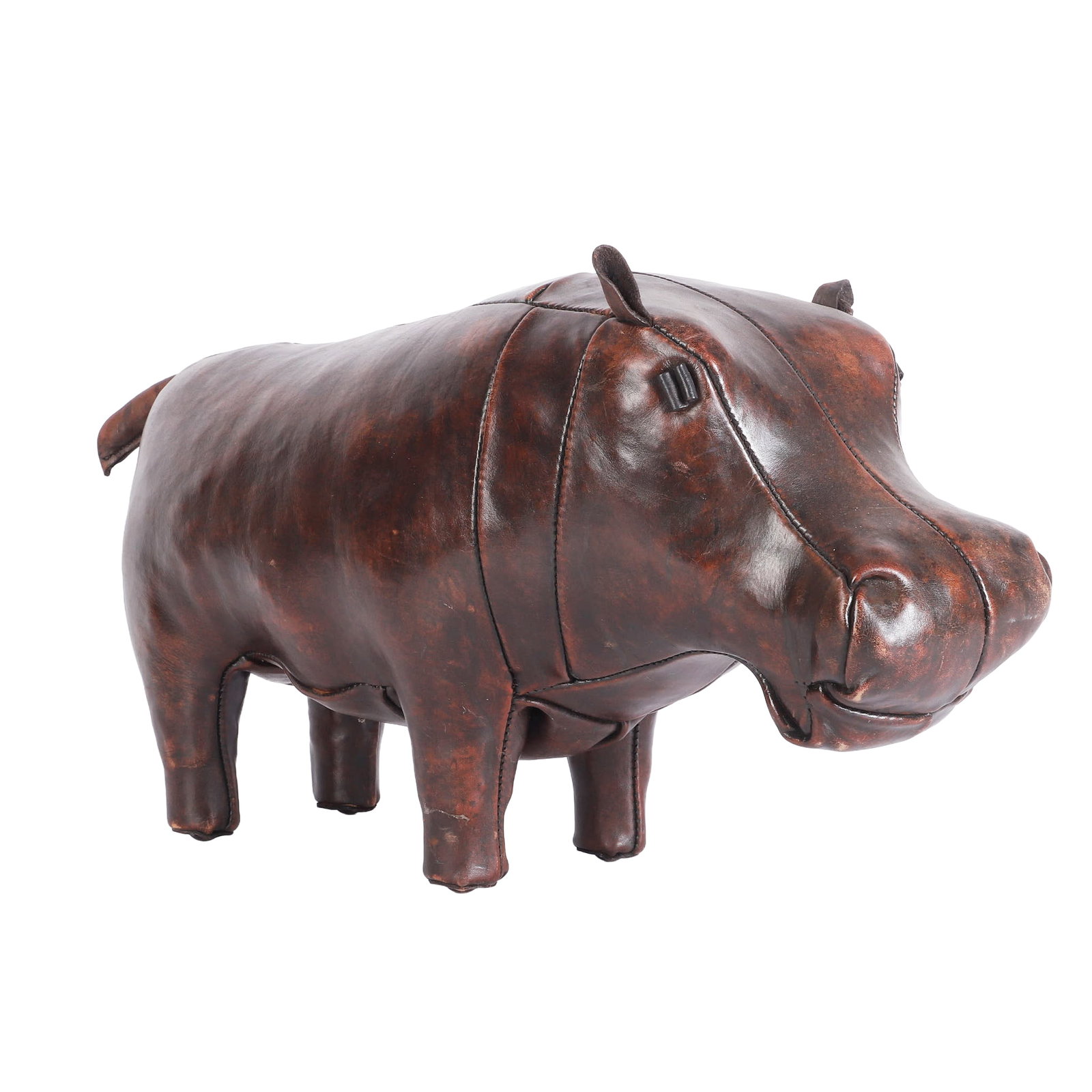 Omersa Abercrombie & Fitch Leather Hippo Ottoman (1 of 7)