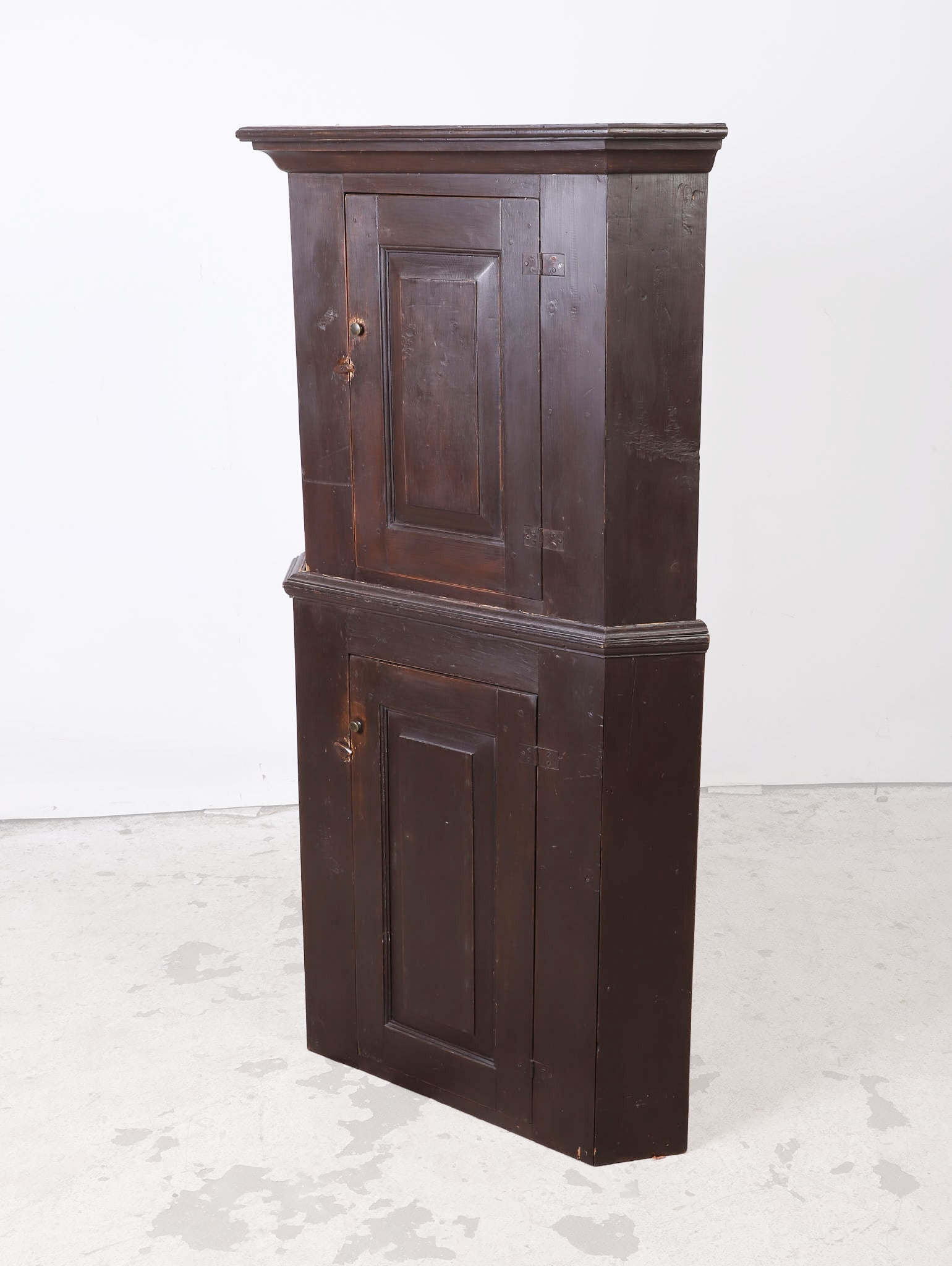 Rustic Pine Corner Cupboard - 11