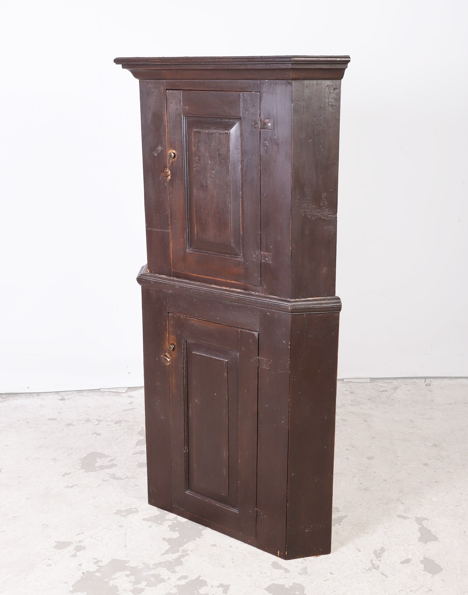 Rustic Pine Corner Cupboard - 2