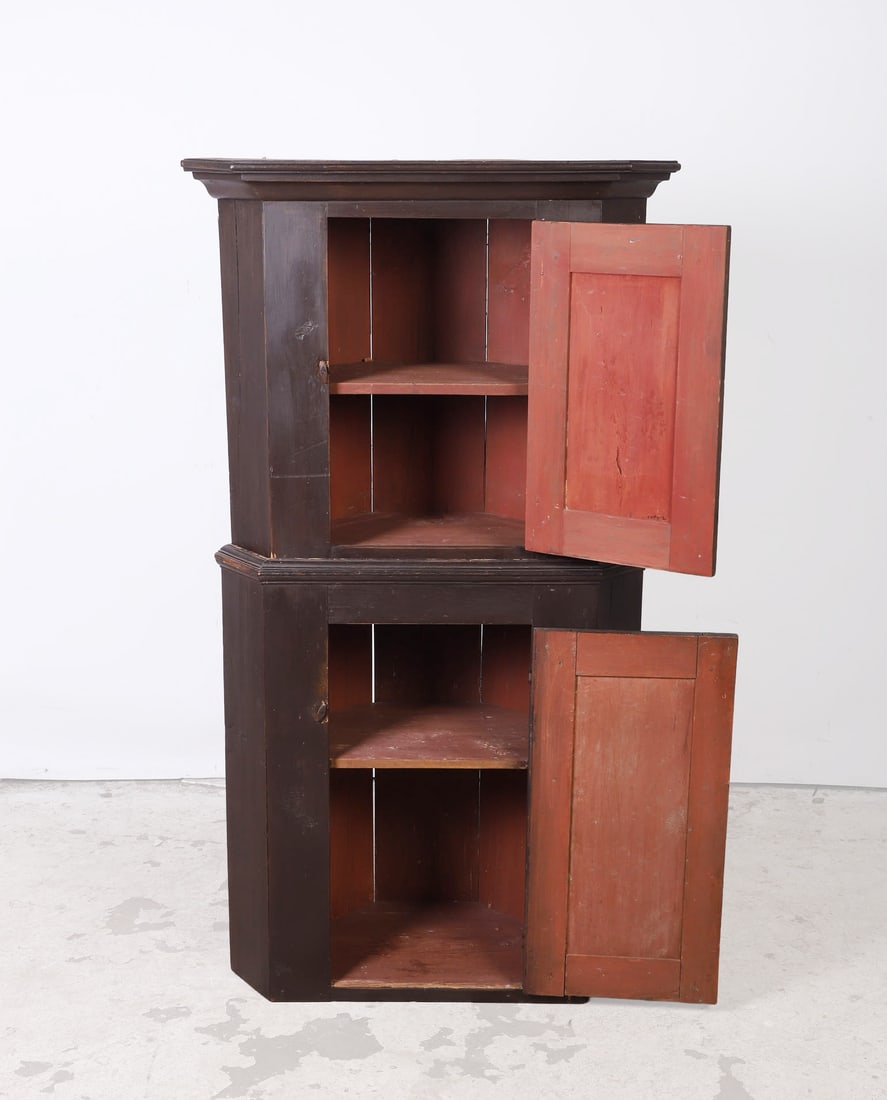 Rustic Pine Corner Cupboard - 4
