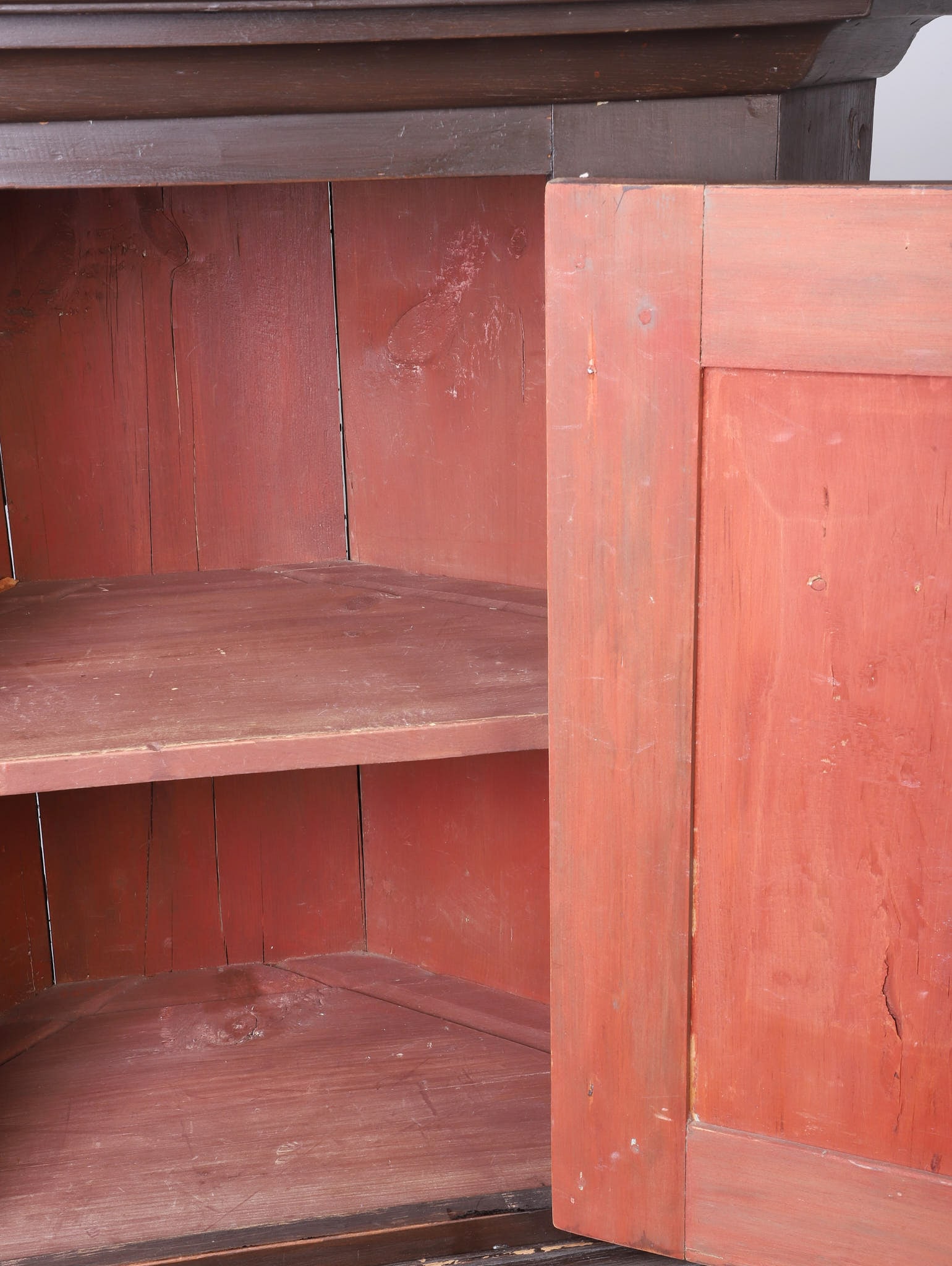Rustic Pine Corner Cupboard - 7