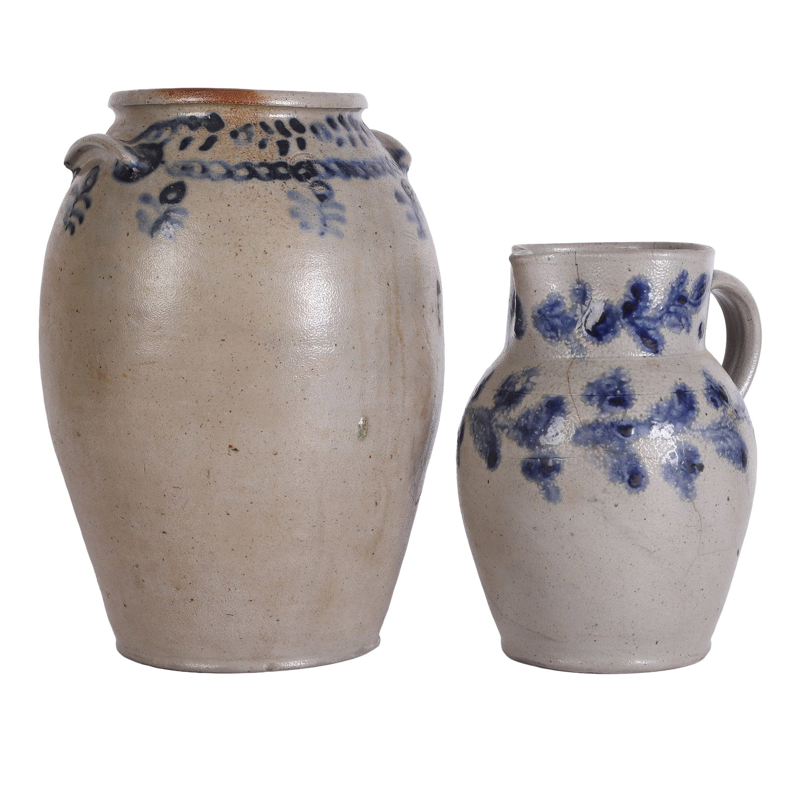 (2) Antique Cobalt Salt Glazed Stoneware (1 of 20)