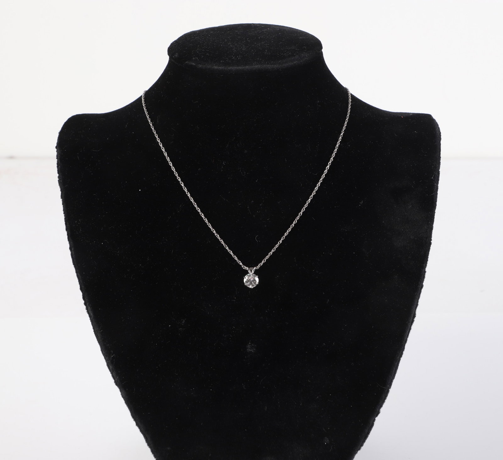14K White Gold 1.22 Carat Diamond Necklace (1 of 6)
