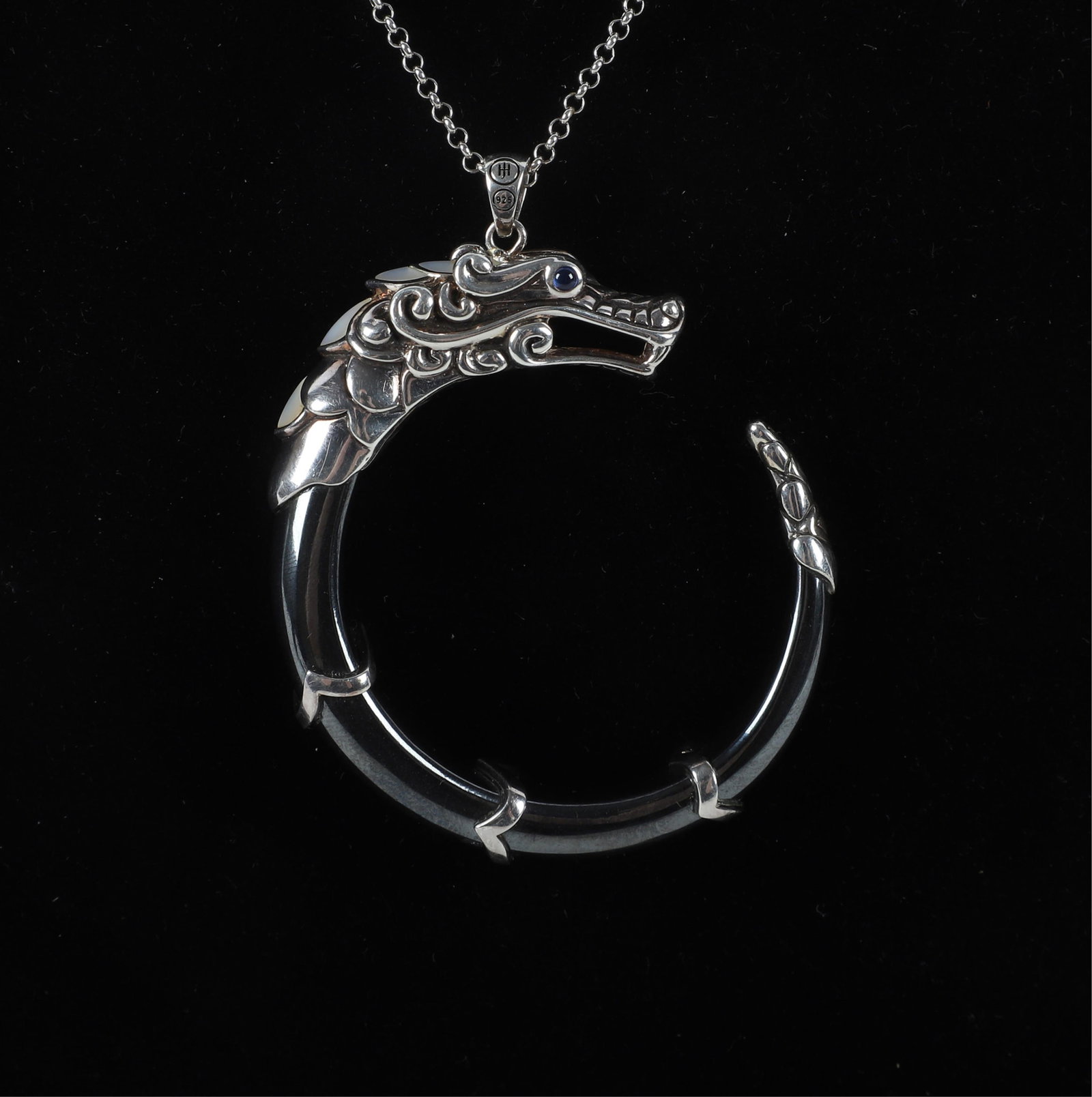 John Hardy Sterling Silver Legends Naga Pendant Necklace (1 of 10)
