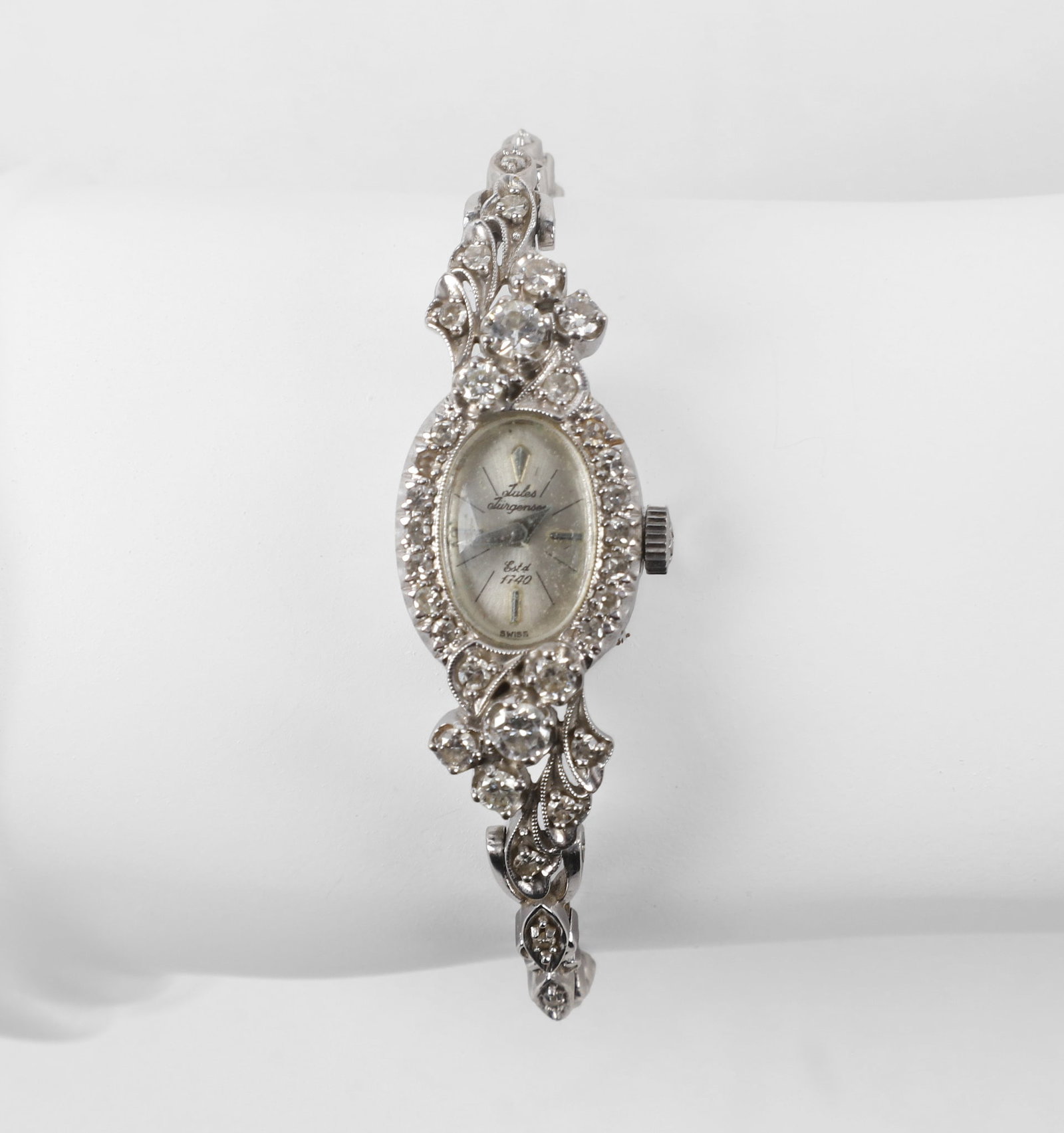 Ladies Jules Jurgensen 14 K Gold & Diamond Wristwatch (1 of 6)