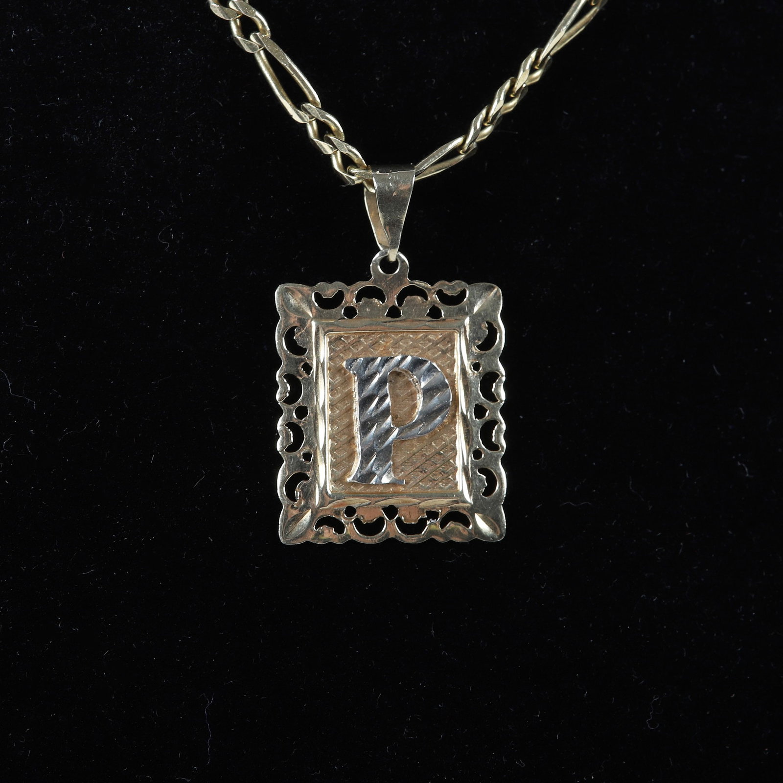 14K Yellow Gold "P"endant Necklace (1 of 7)