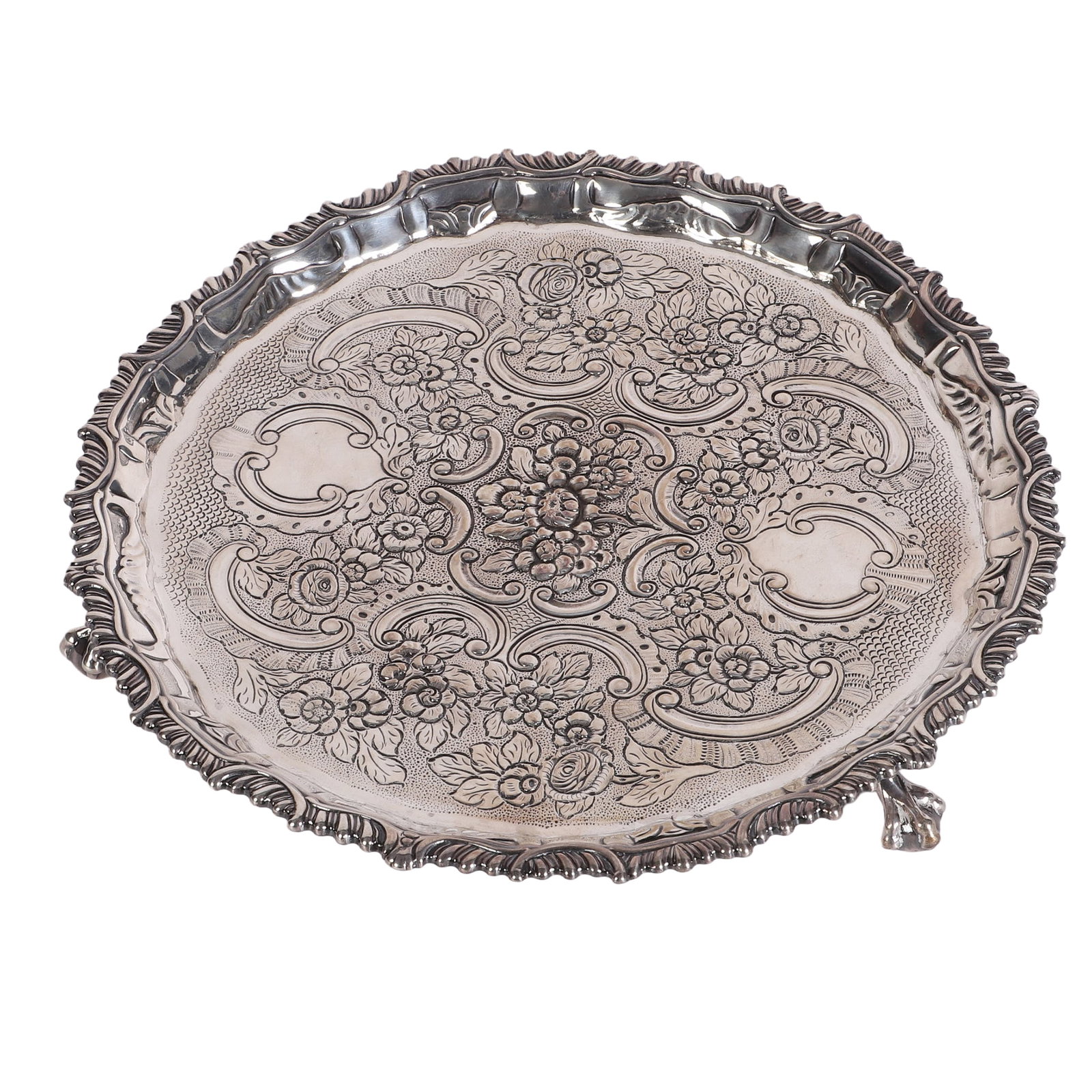 English Coin Silver George III Salver (1 of 20)