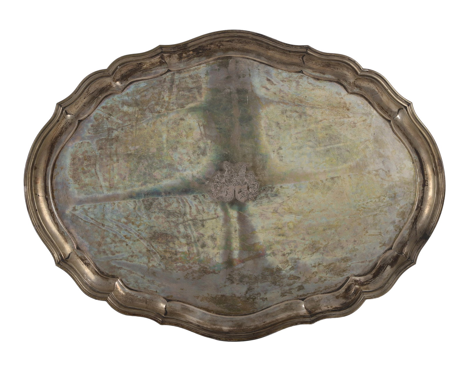 Antique Friedlander 800 Silver German Family Platter, Richthofen (1 of 7)