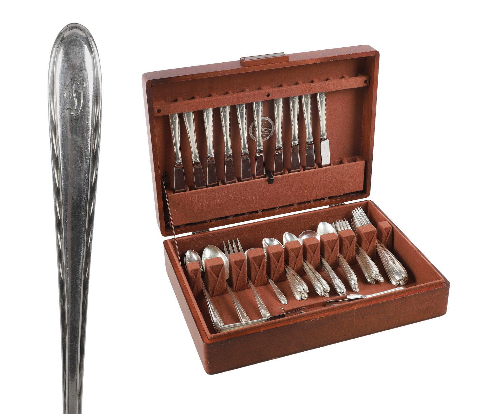 (76) Towle 'Silver Flutes' Sterling Flatware Set (1 of 15)