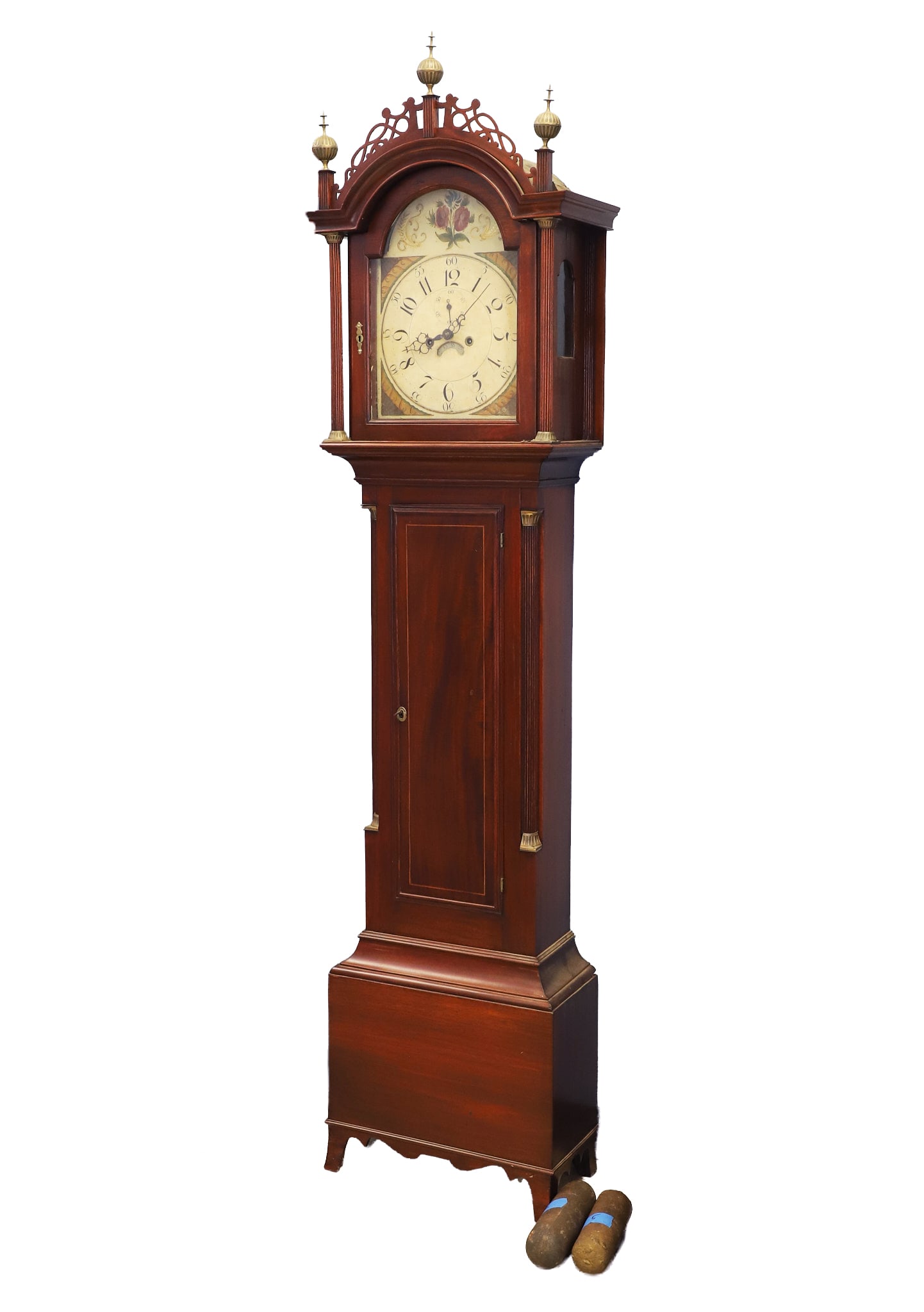 New England Mahogany Federal Tall Case Clock (1 of 9)