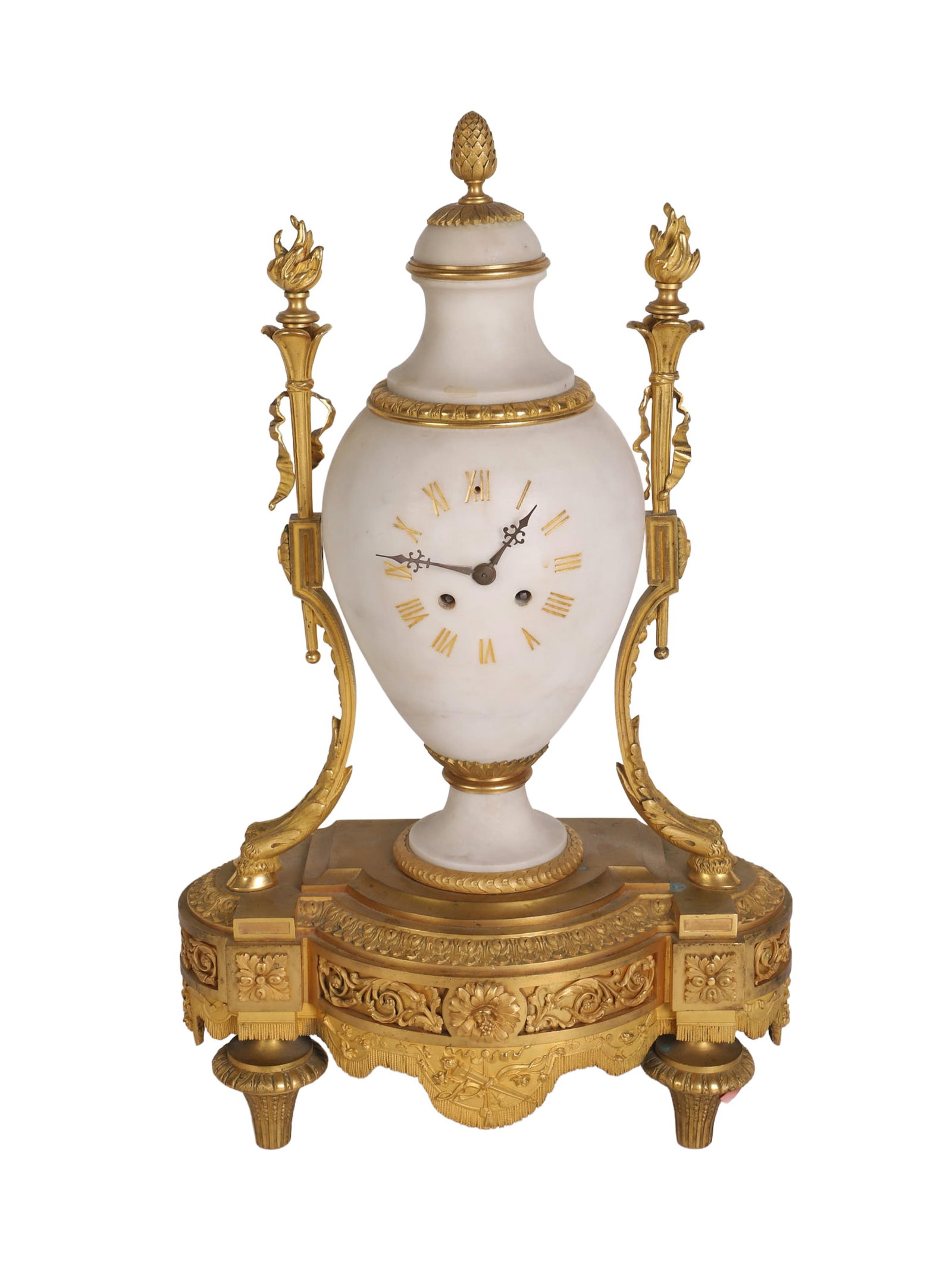 Antique Louis XIV Marble Mantle Clock (1 of 7)