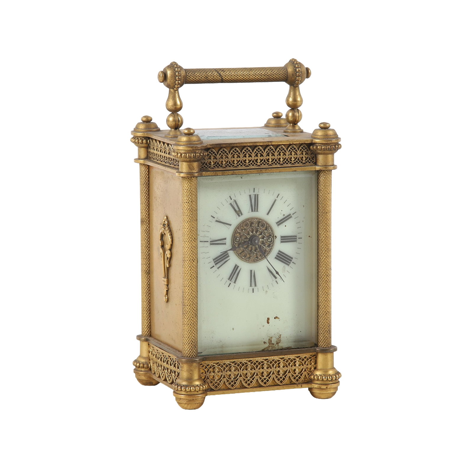 Antique French Dore Carriage Clock (1 of 9)