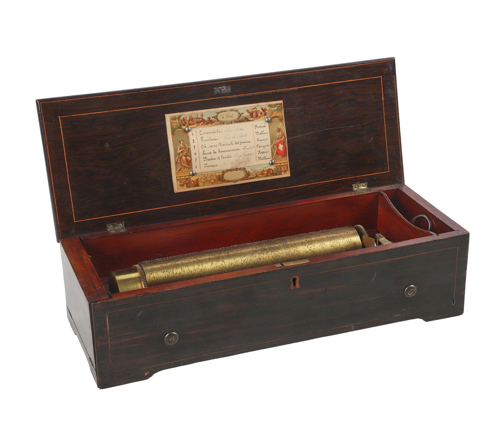 Antique Swiss 6 Tune Cylinder Music Box (1 of 20)