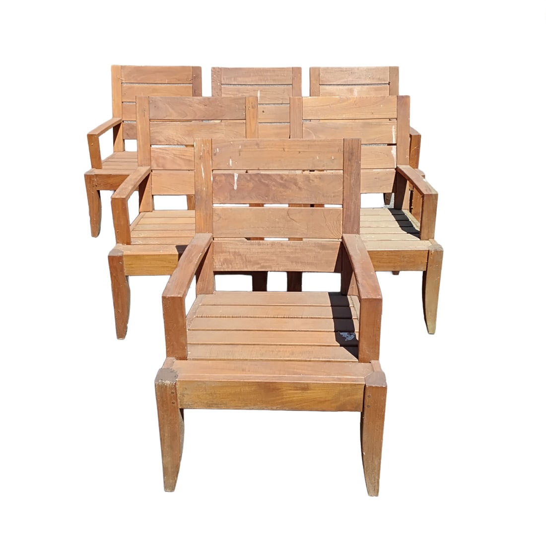 Restoration Hardware Teak Dining Table with Twelve Chairs - 5
