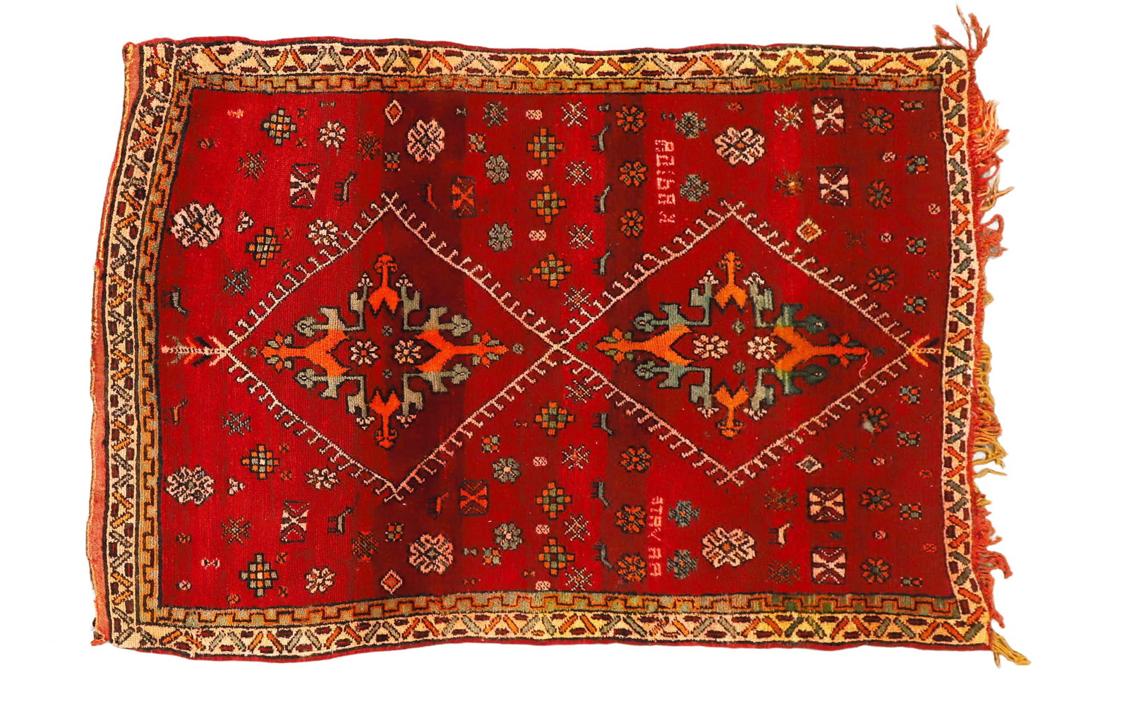 Vintage Moroccan Berber Rug 4'5" x 6'4": Vintage Moroccan Berber Rug 4'5" x 6'4" Vintage Moroccan Berber Rug, Signed. Size: 4'5" x 6'4"