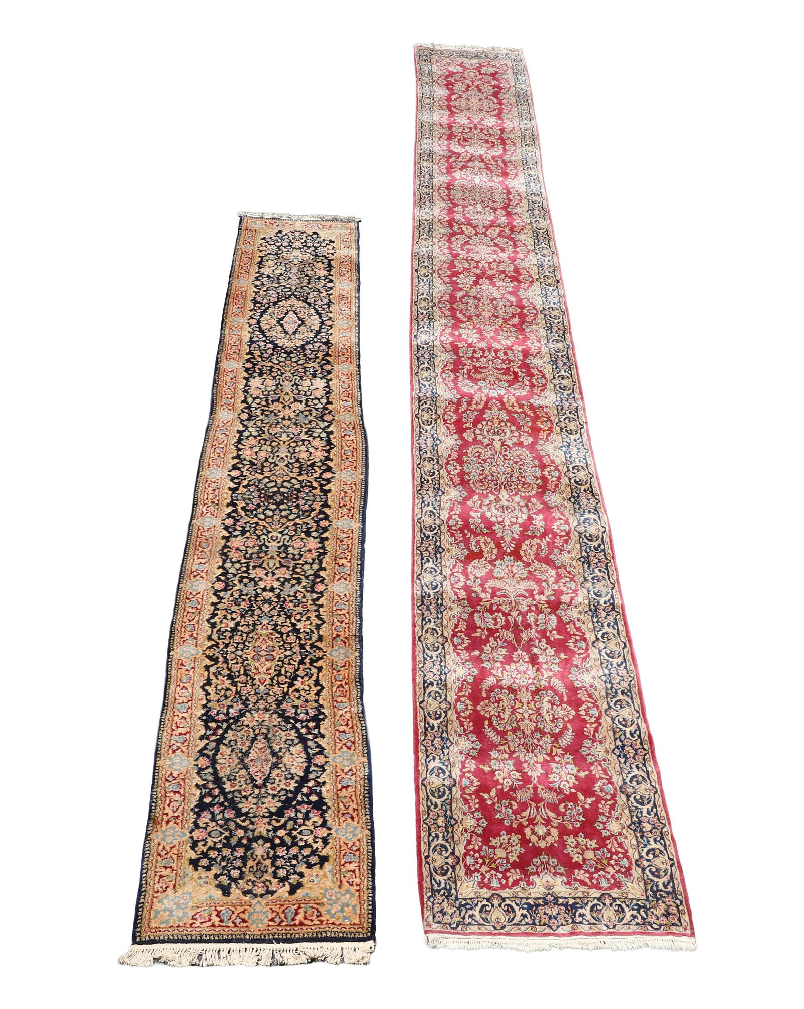 (2) Vintage Persian Runners: (2) Vintage Persian Runners (2) rugs 2'6" x 15'1" and 2'10" x 24'2"