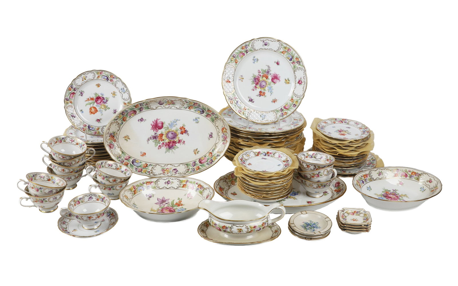(62) Schumann-Bavaria 'Empress Dresden Flowers' Dinner Service` (1 of 15)