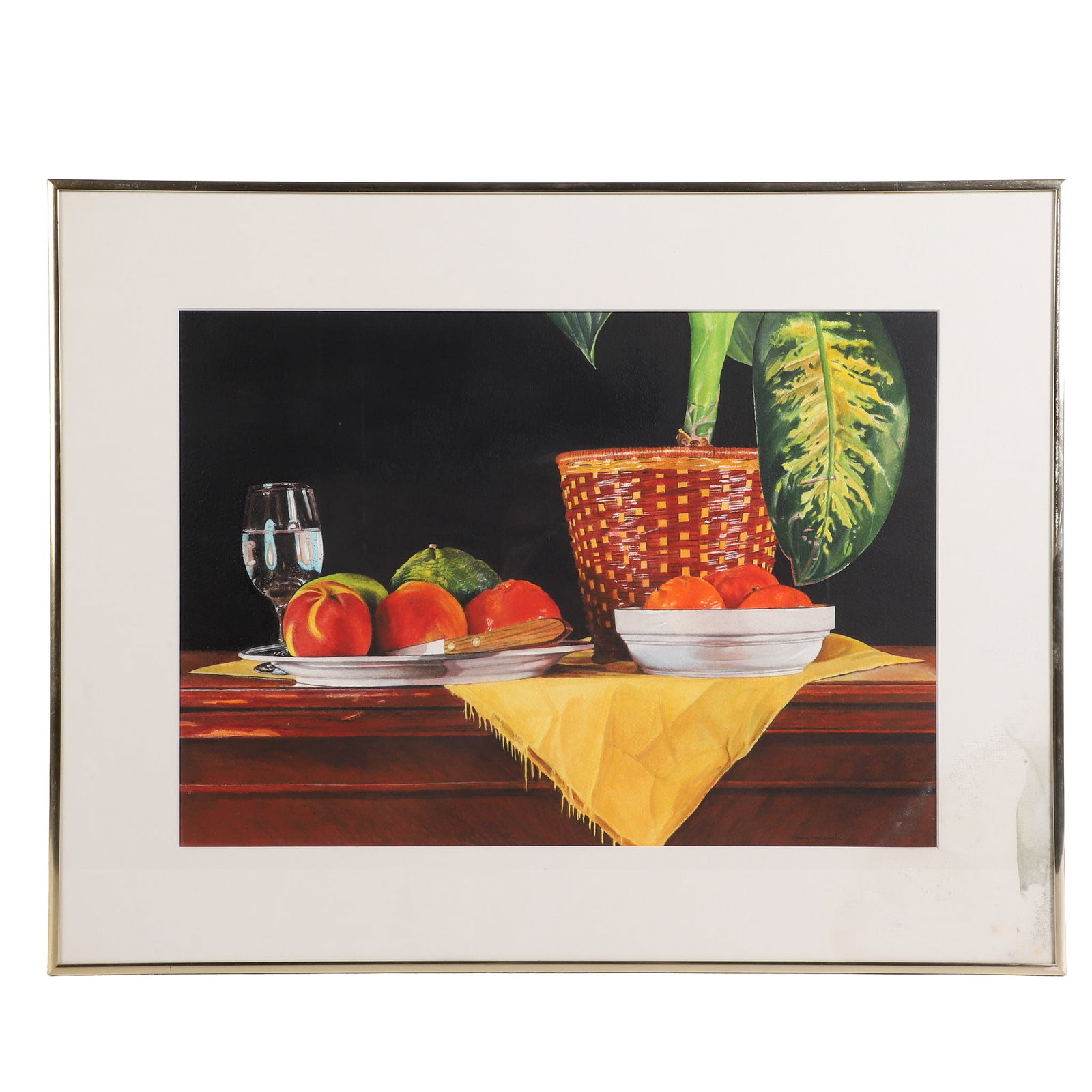 Edward Markiewicz (Unk) Still Life: Edward Markiewicz (Unk) Still Life Inkwash and watercolor tabletop composition. Well executed. Framed under glass. Signed lower right corner. 13" H x 19" W, sight, 19.5" H x 25" W, frame.