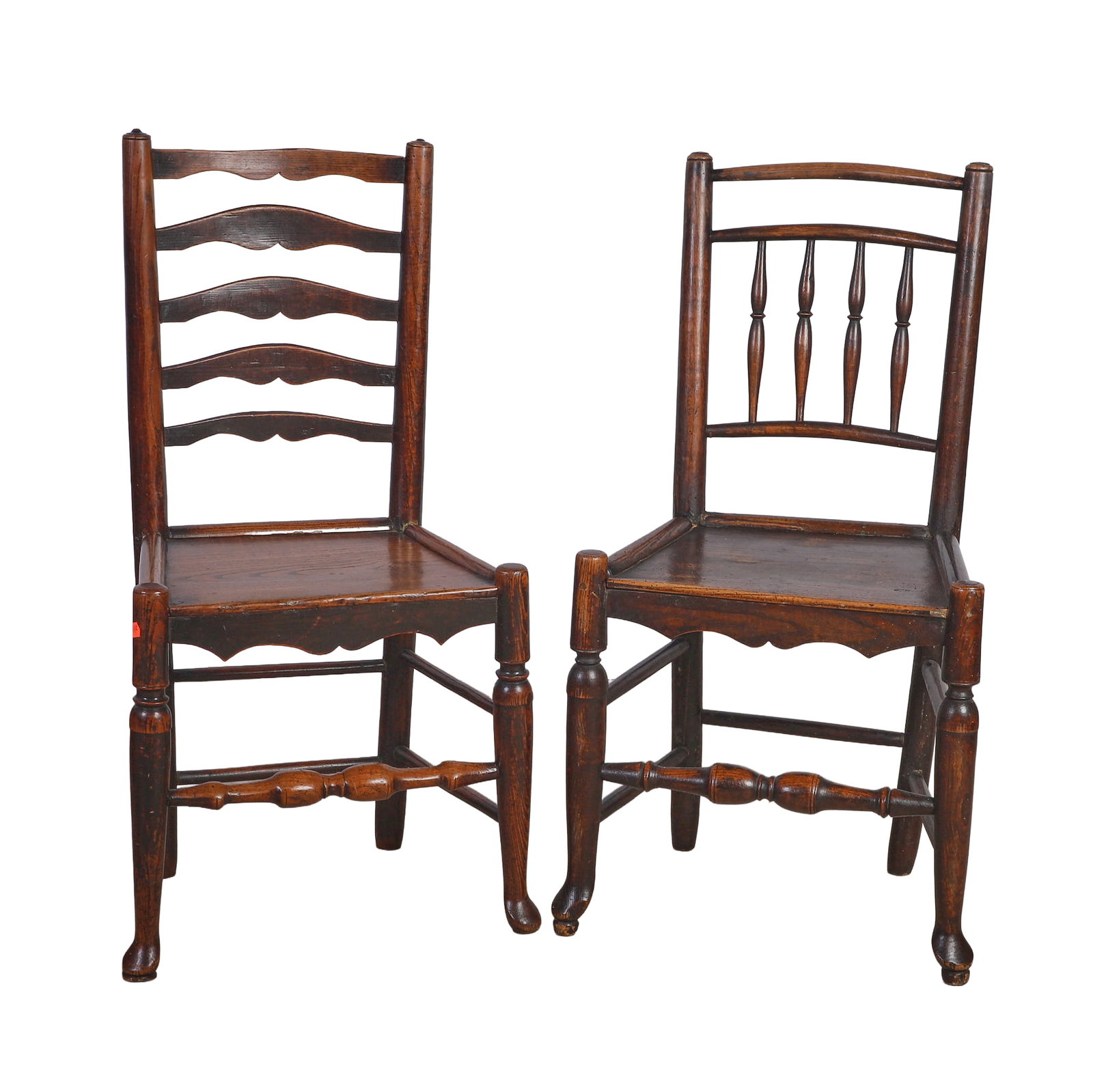 (2) Antique English Elm Chairs (1 of 7)