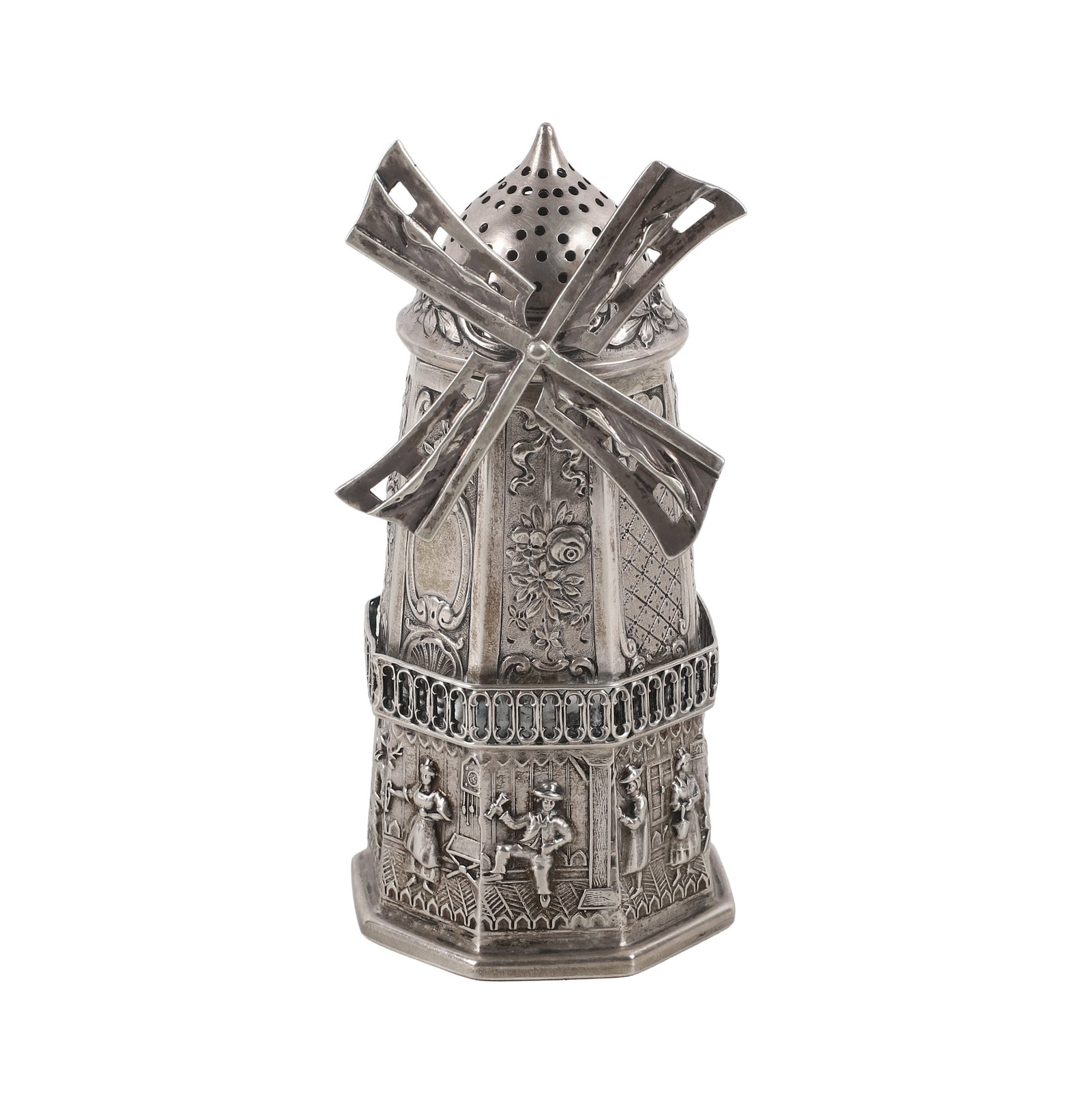 Figural Dutch Silver Windmill: Figural Dutch Silver Windmill Fine Dutch hand crafted silver windmill. 5 1/4"H, 6.300 ozt