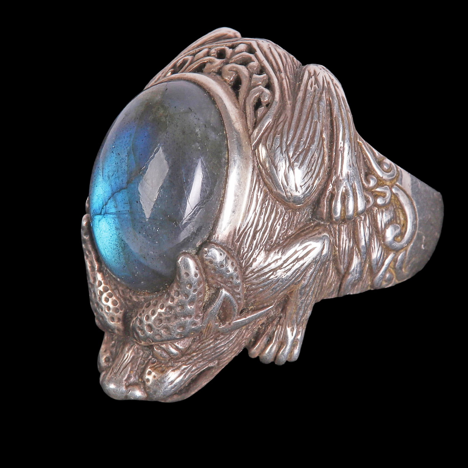 Sterling Silver Gargoyle Ring With Labradorite (1 of 8)