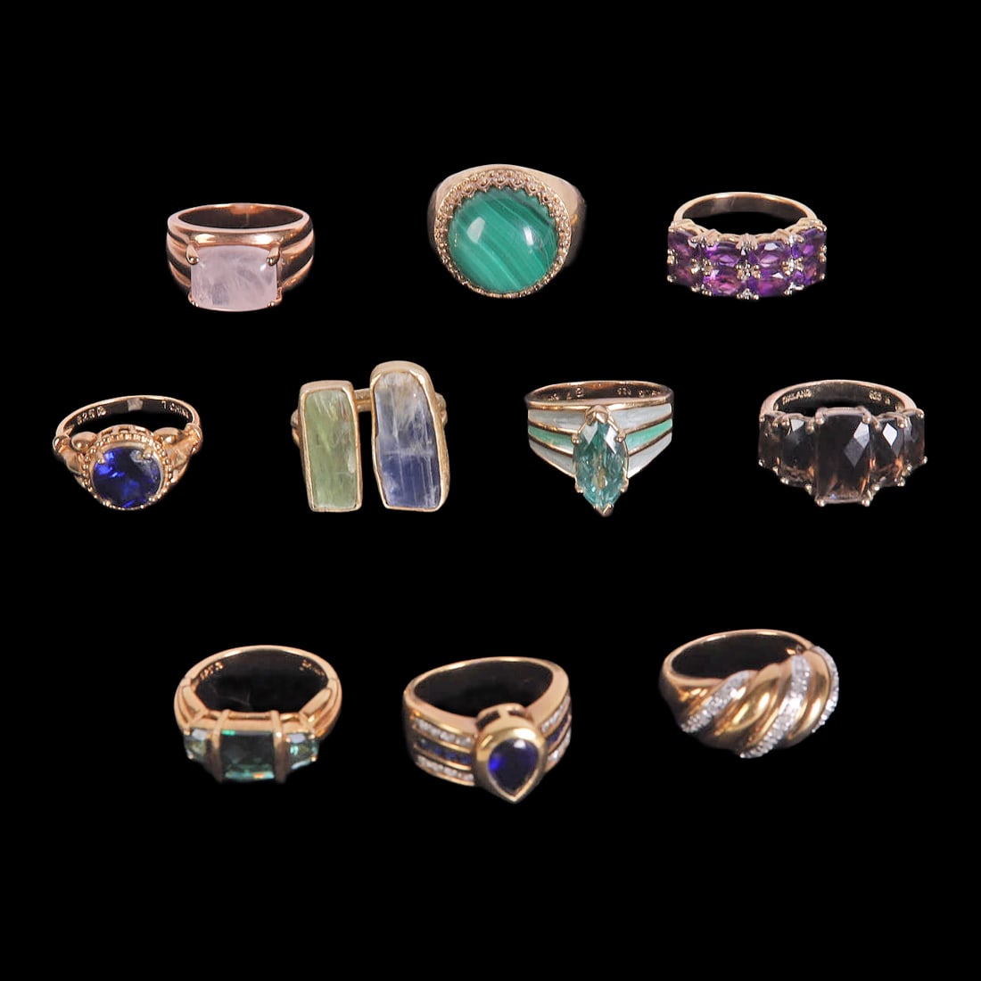 (10) Sterling Silver & Fashion Rings (1 of 20)