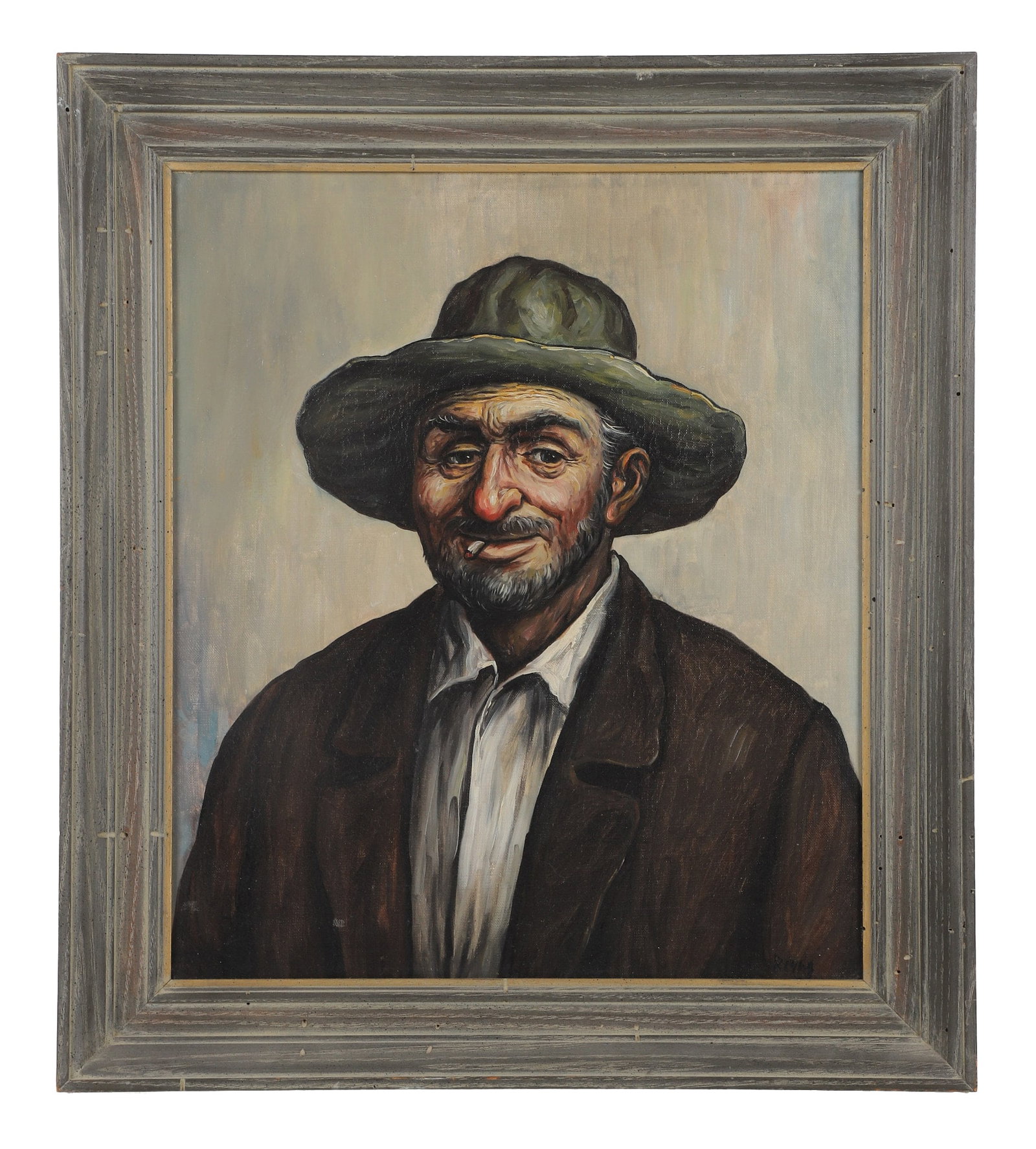 Portrait of Peasant Man, Signed Ryba: Portrait of Peasant Man, Signed Ryba Portrait of Peasant Man, Signed Ryba, Oil on canvas, framed.