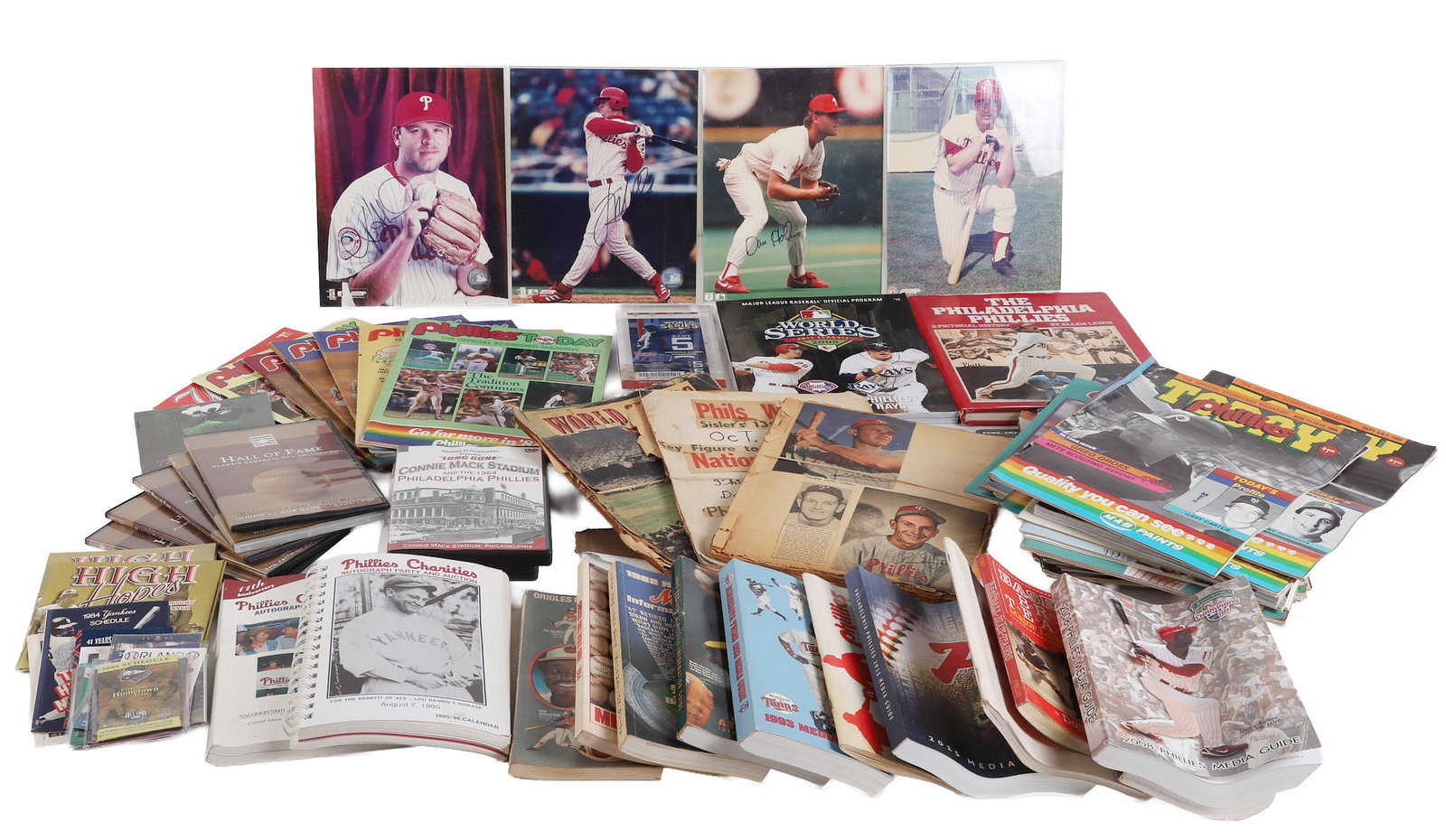 Various Philadelphia Phillies Publications: Various Philadelphia Phillies Publications Various Philadelphia Phillies Publications, to include various yearbooks and scorecards primarily of the late 1980s-1990s Philadelphia Phillies baseball team