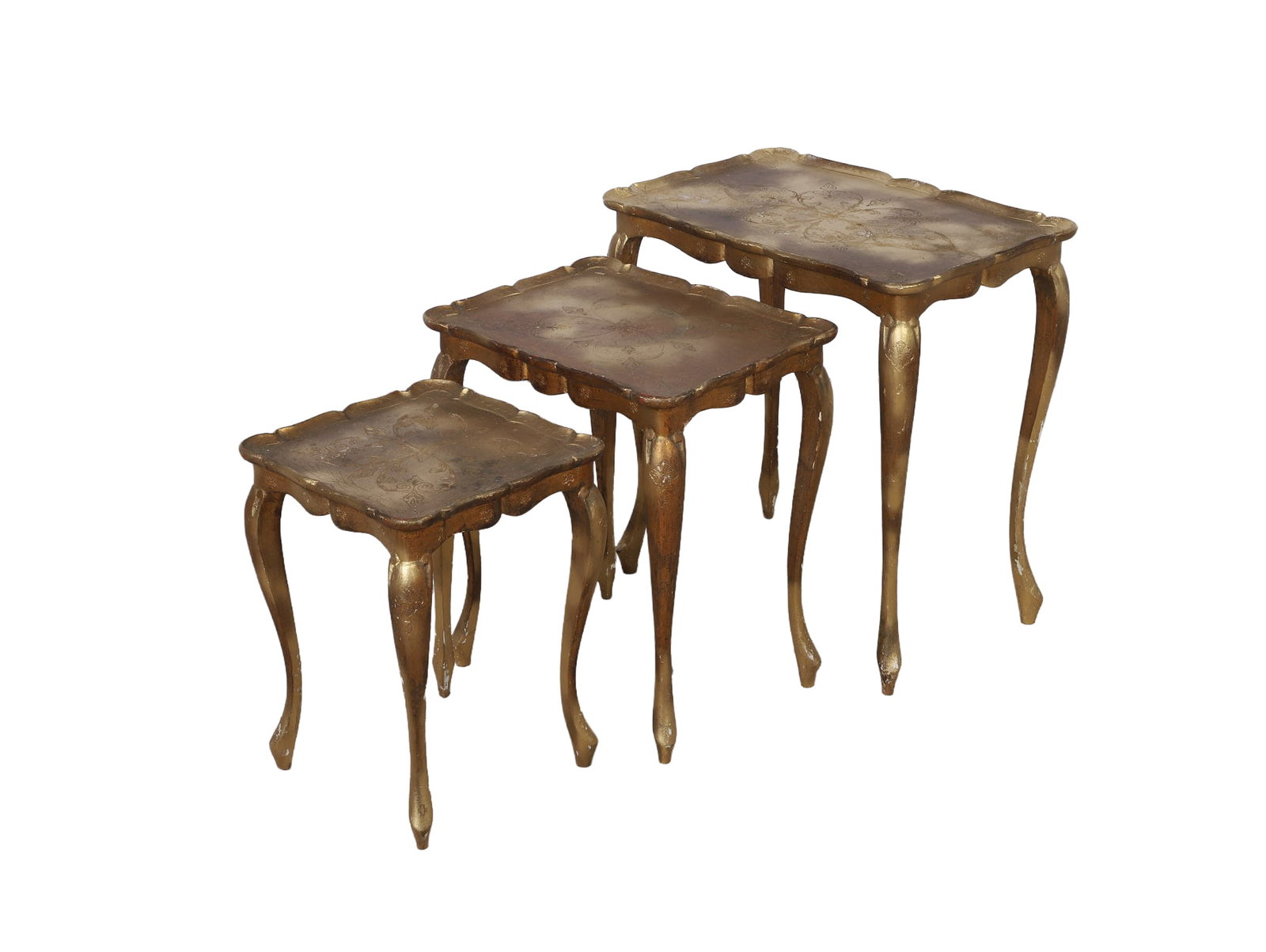 Set of 3 Florentine Style Nesting Tables (1 of 7)