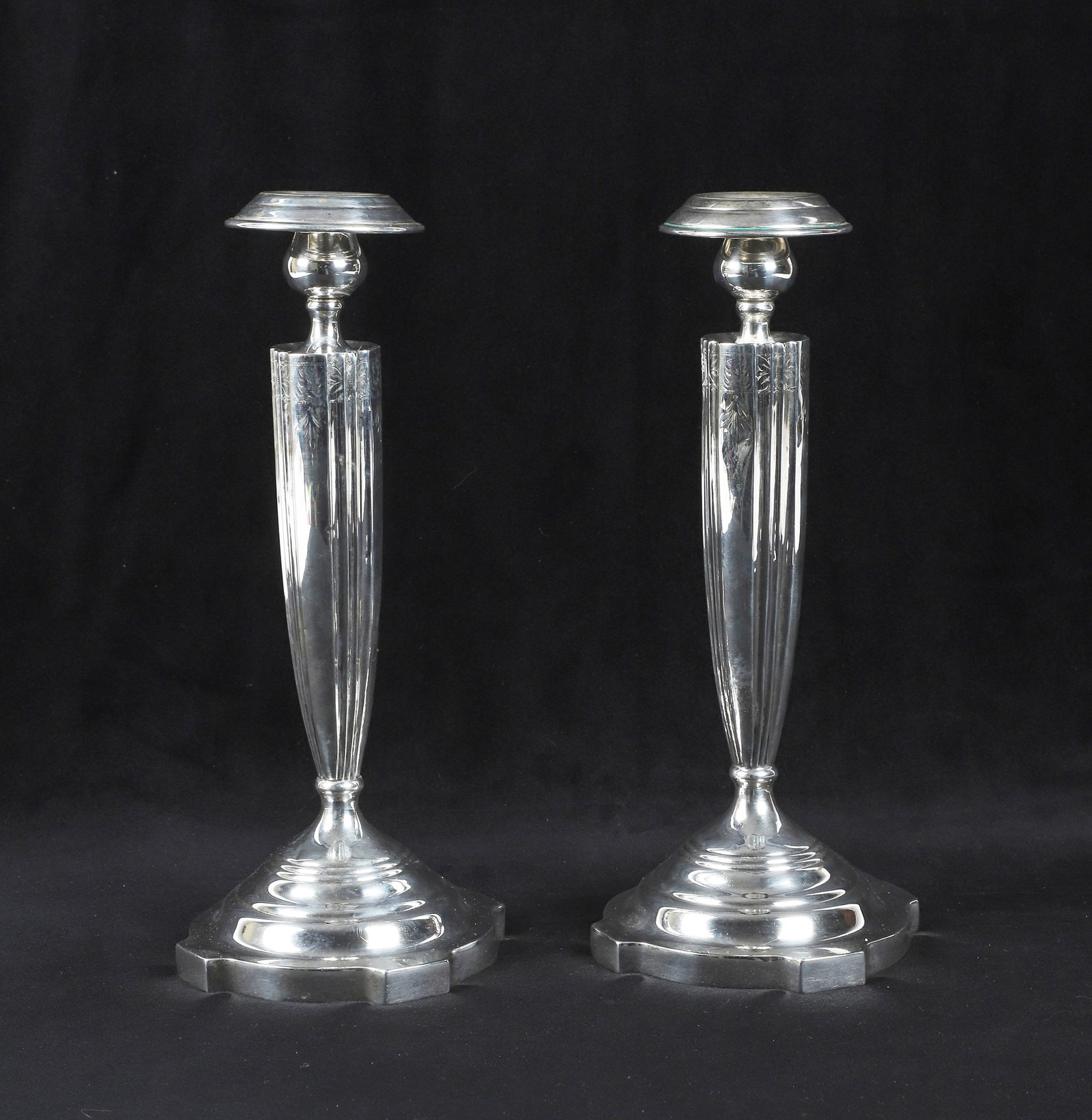 Pair of Art Deco Sterling Candle Holders (1 of 5)