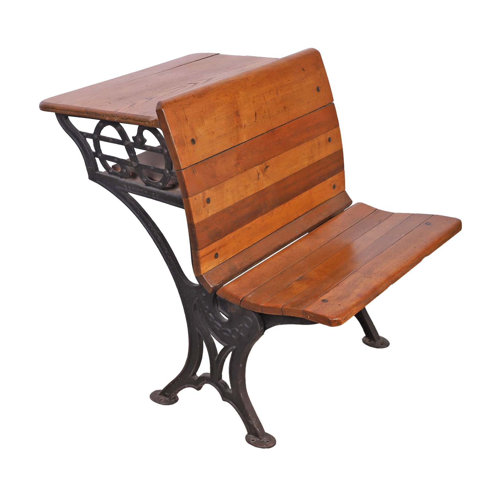 Vintage Schoolhouse Iron and Wood Desk (1 of 13)