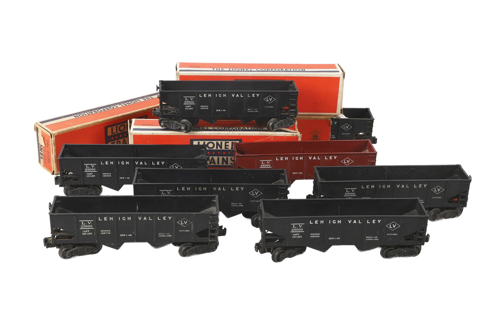 (11) Lionel O Gauge 6456 Lehigh Valley Hopper Cars (1 of 11)