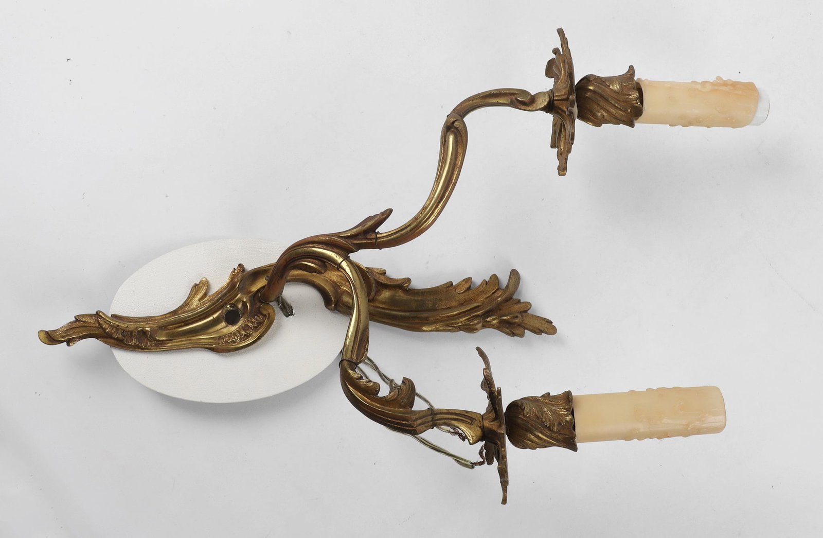 (4) Bronze Rococo Wall Sconces - 2