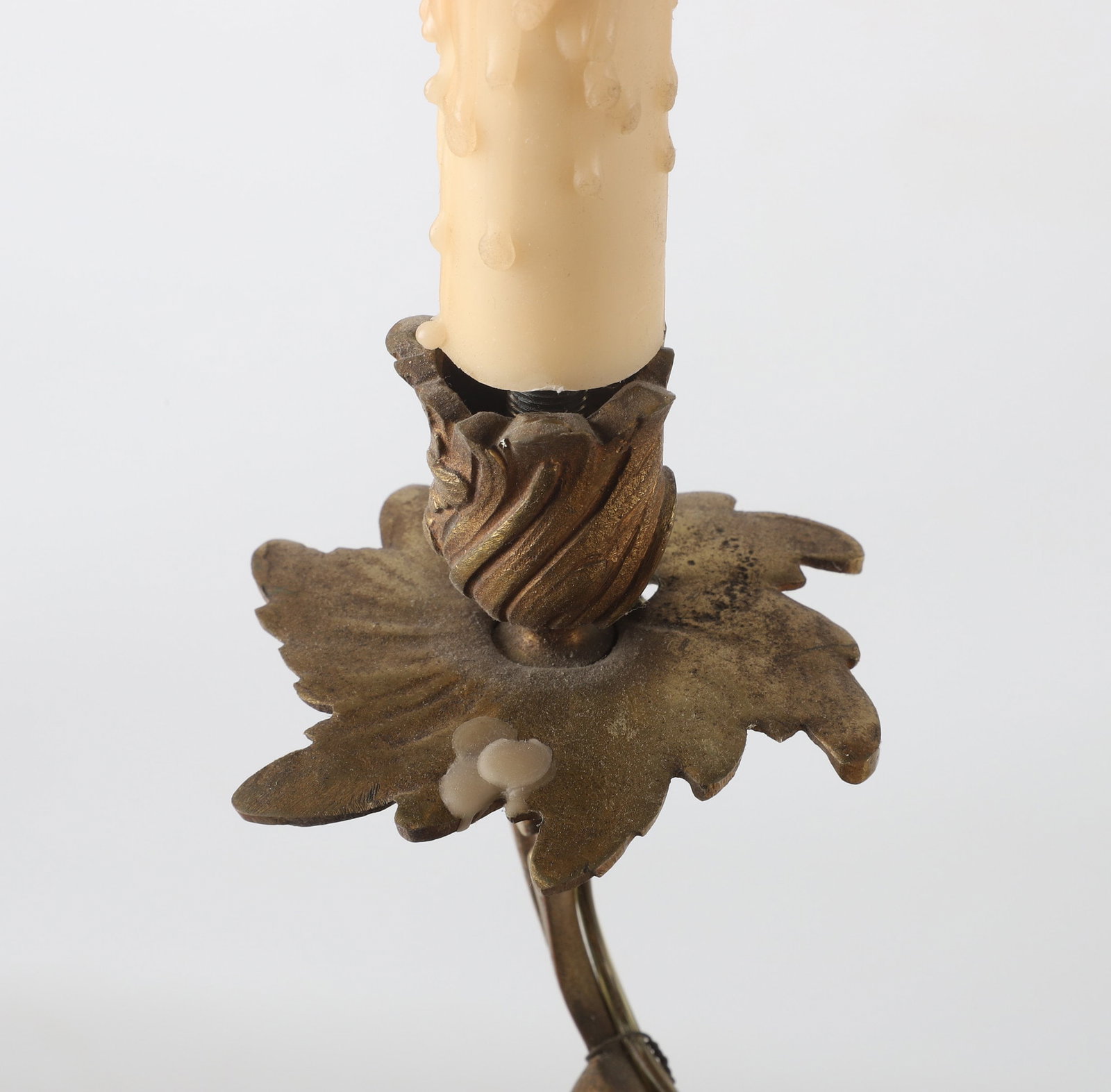 (4) Bronze Rococo Wall Sconces - 3