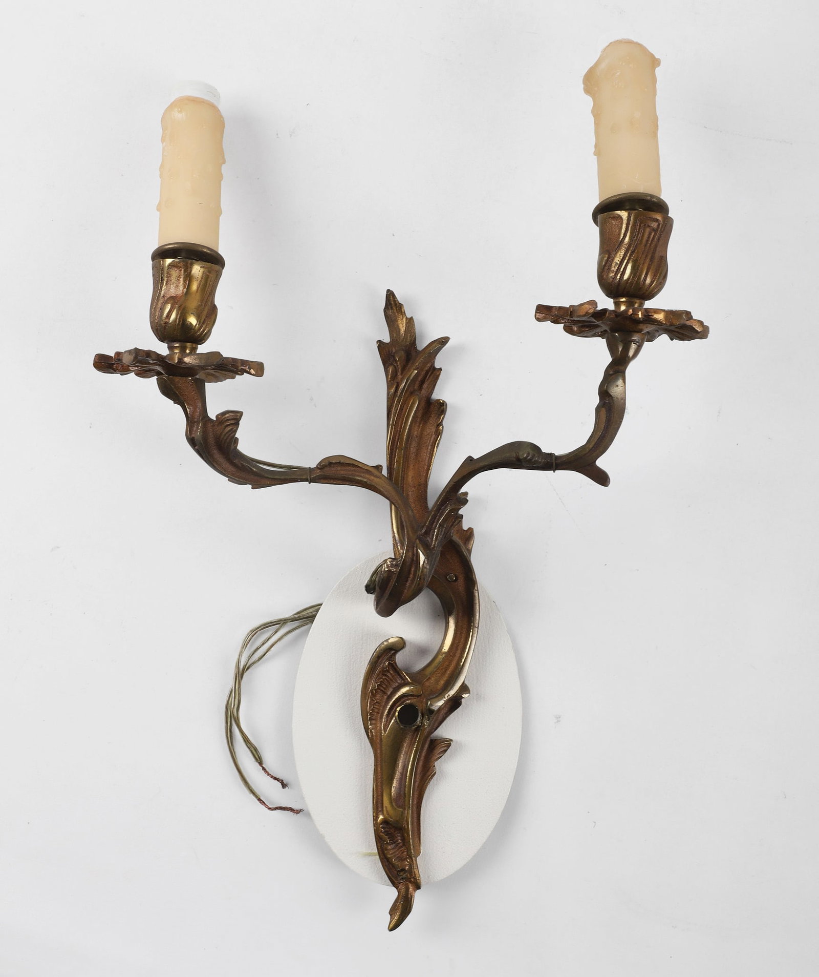 (4) Bronze Rococo Wall Sconces - 5