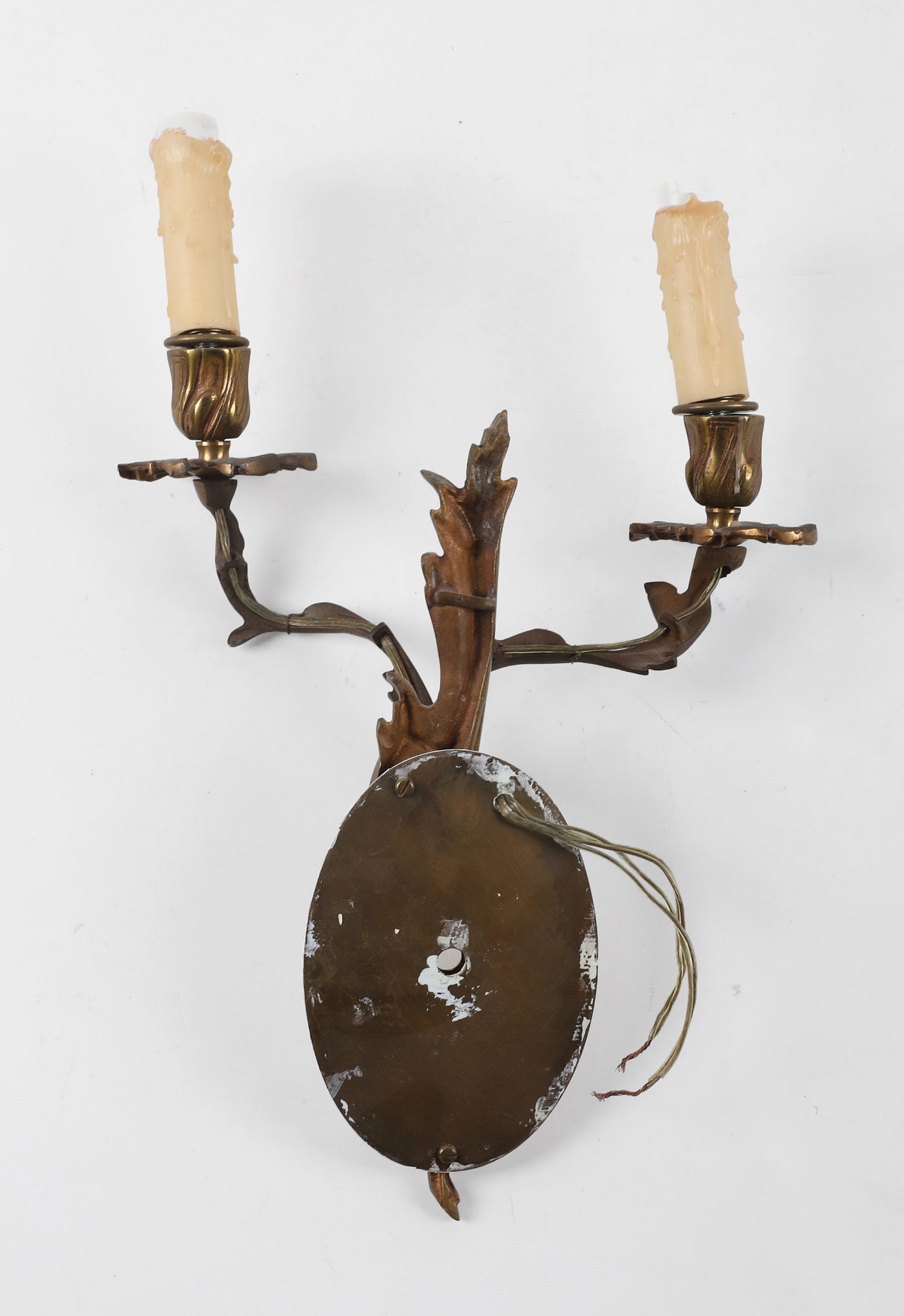 (4) Bronze Rococo Wall Sconces - 7