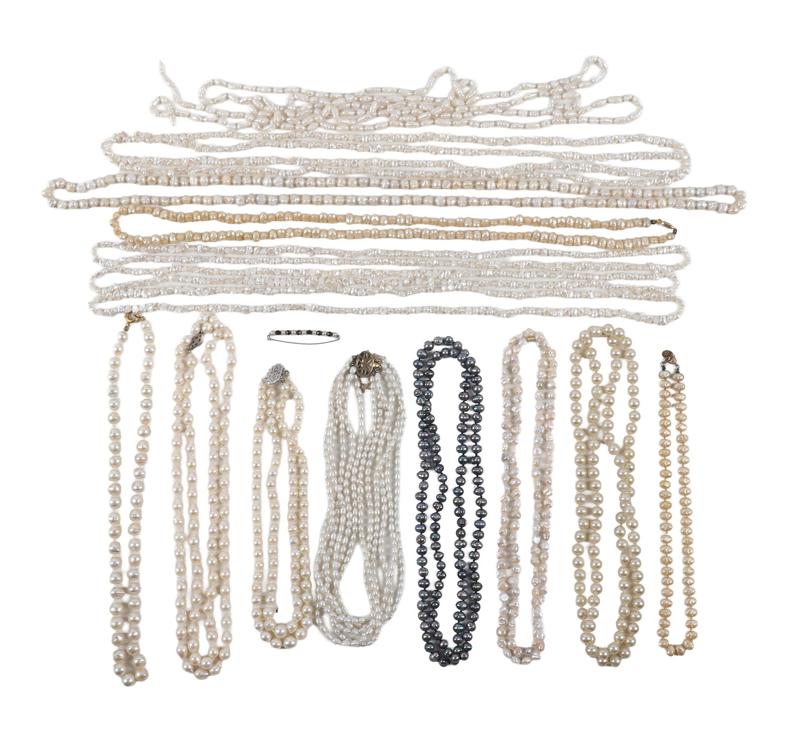 (12) Cultured Pearl Necklaces (1 of 10)